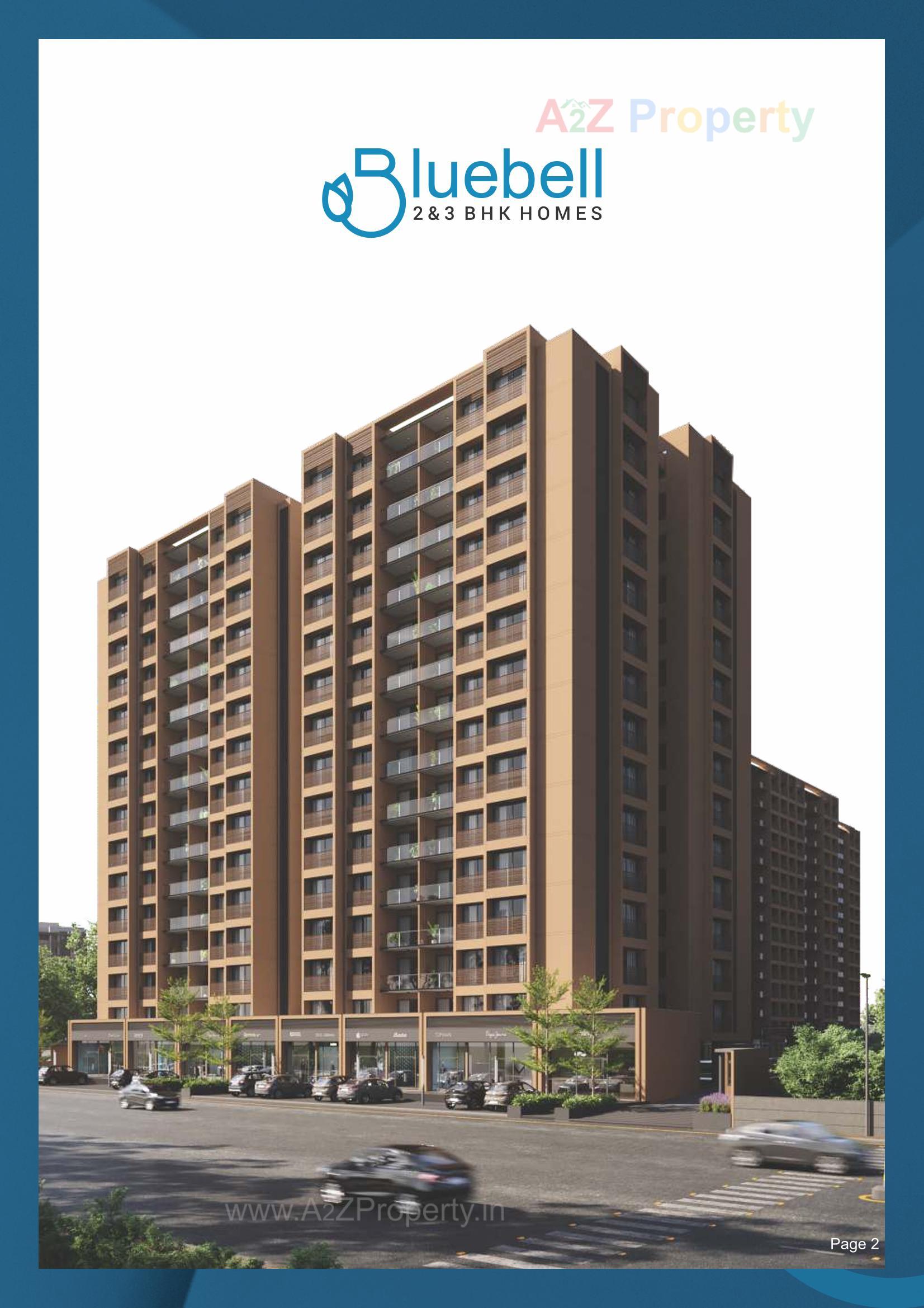 3D Elevation of real estate project Blue Bell located at Jagatpur, Ahmedabad, Gujarat