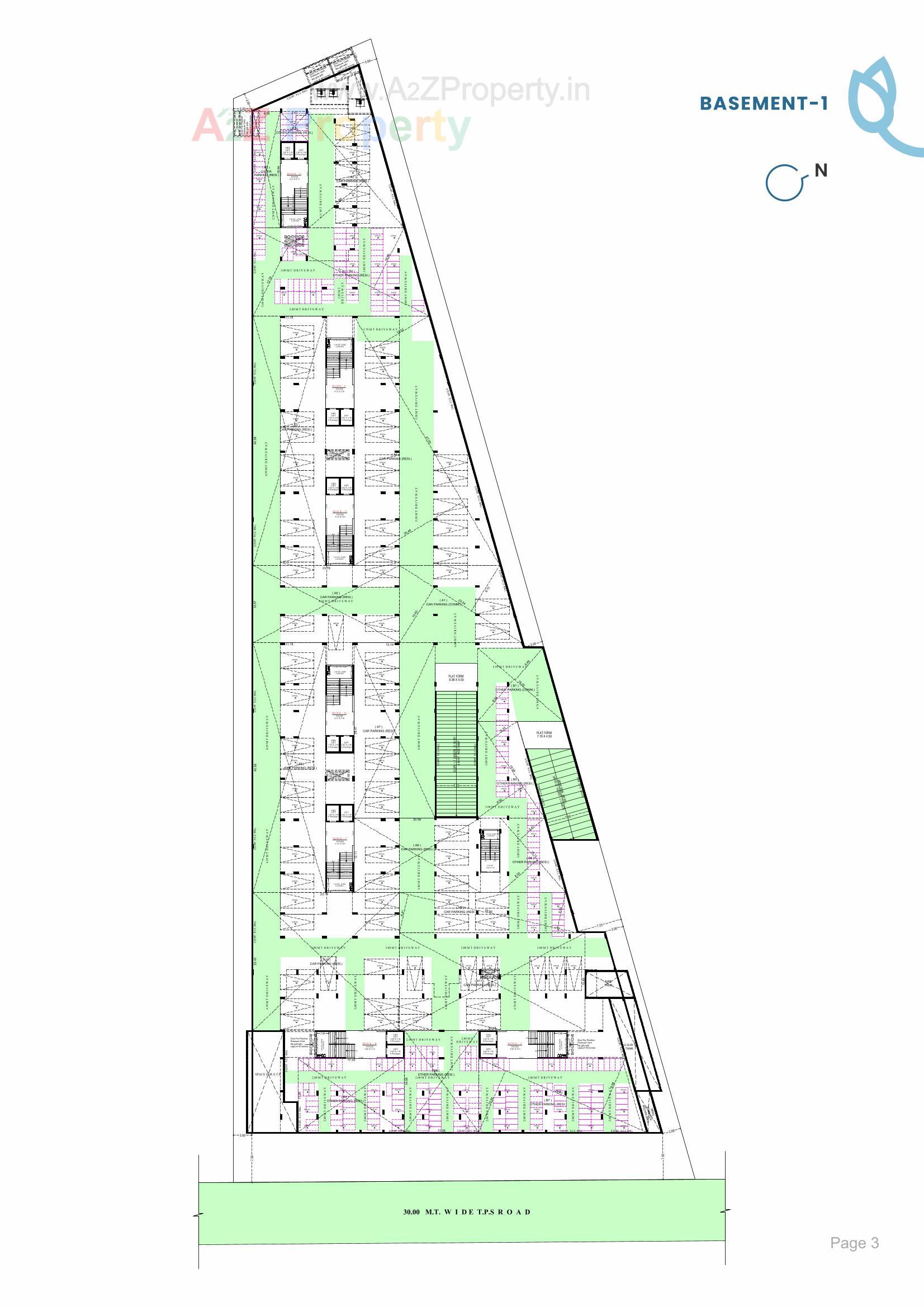 Layout of real estate project Blue Bell located at Jagatpur, Ahmedabad, Gujarat