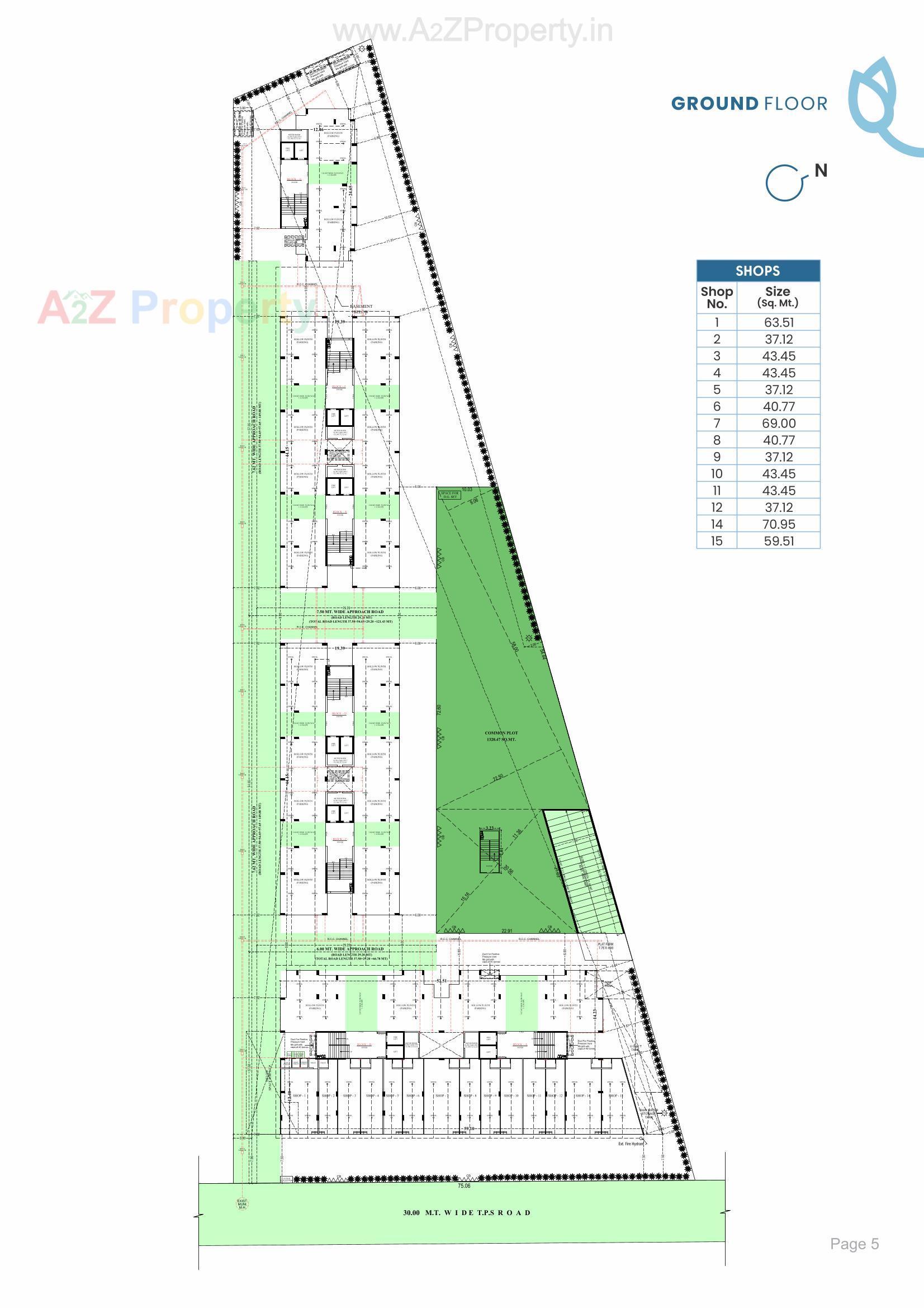 Layout of real estate project Blue Bell located at Jagatpur, Ahmedabad, Gujarat
