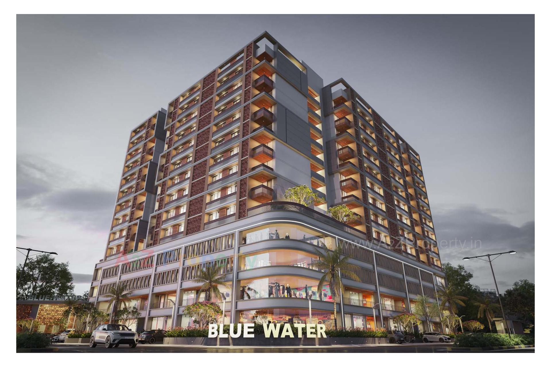 3D Elevation of real estate project Blue Water located at Makarba, Ahmedabad, Gujarat