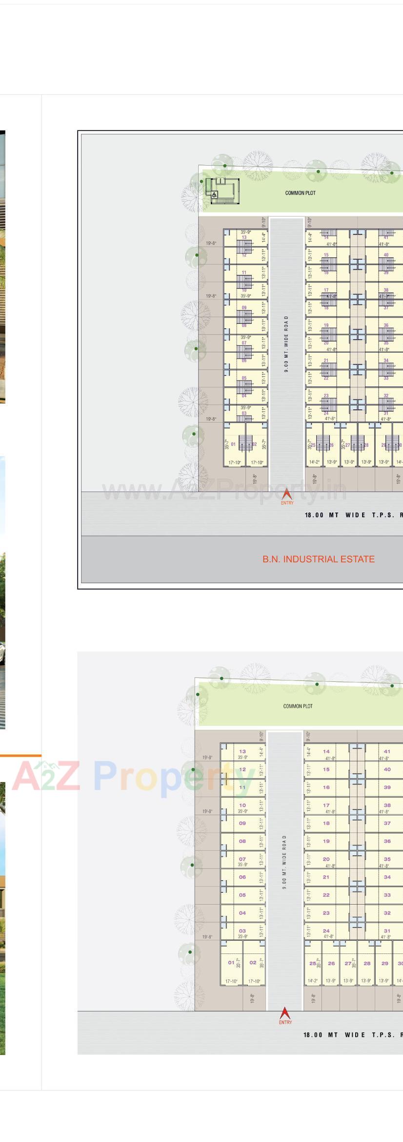 Layout of real estate project Bn Industrial Estate located at Nikol, Ahmedabad, Gujarat
