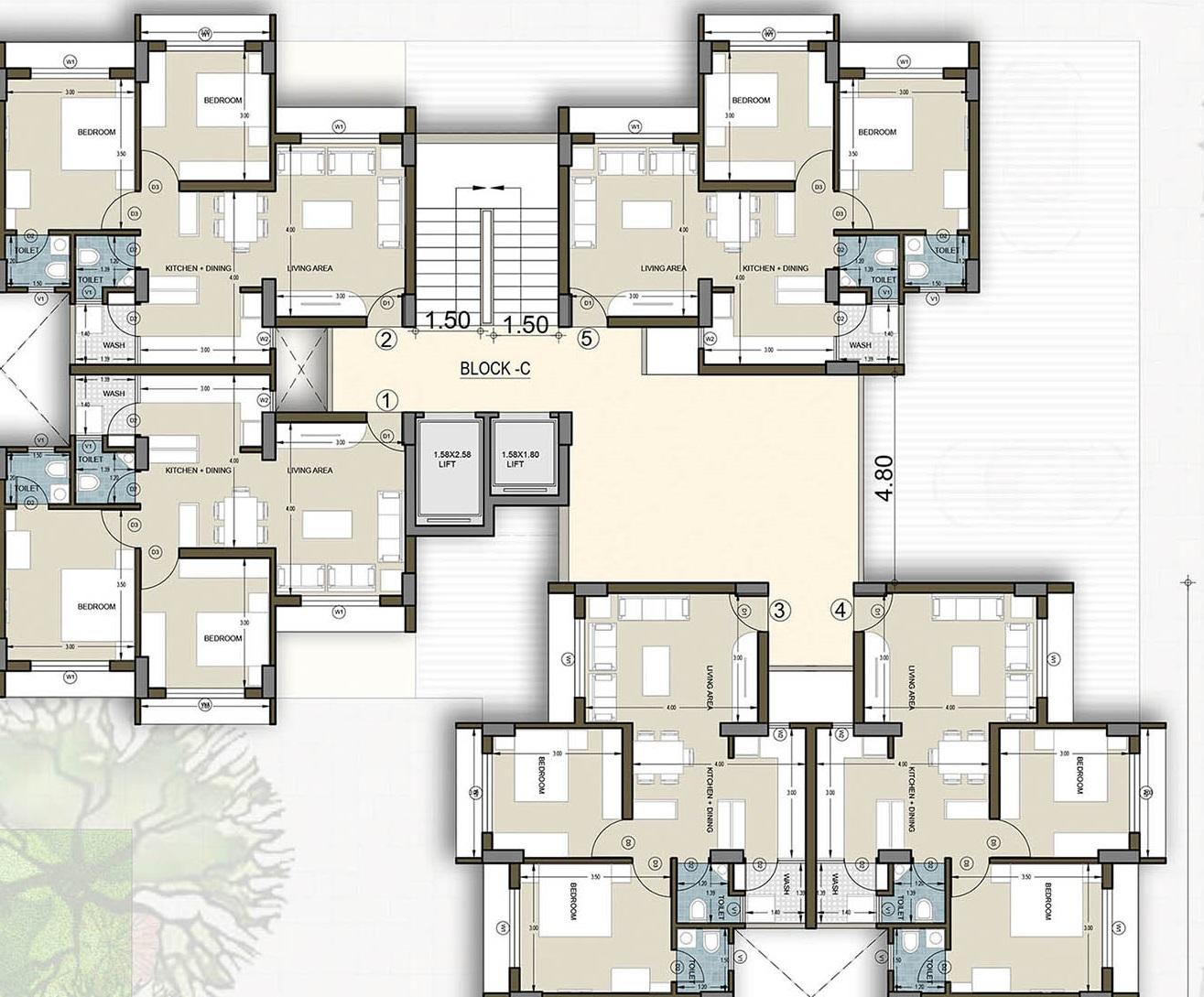 195609_const of real estate project Bopal Fp 250 Lig located at Bopal, Ahmedabad, Gujarat