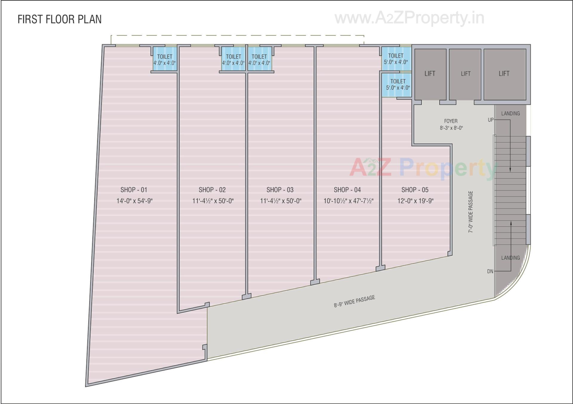 Layout of real estate project Business Square located at Khokhara, Ahmedabad, Gujarat