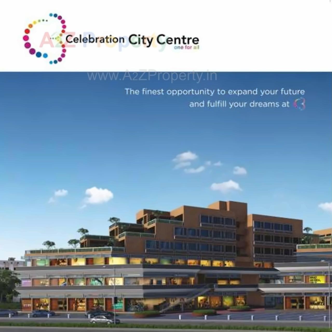 3D Elevation of real estate project C3 Celebration City Center located at Bopal, Ahmedabad, Gujarat