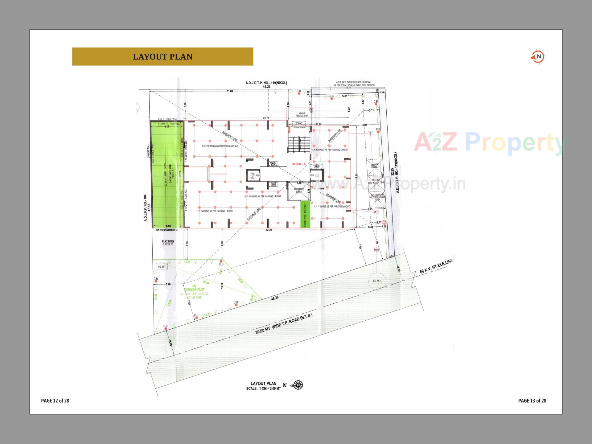 Layout of real estate project Capital Hills located at Nikol-r-s, Ahmedabad, Gujarat