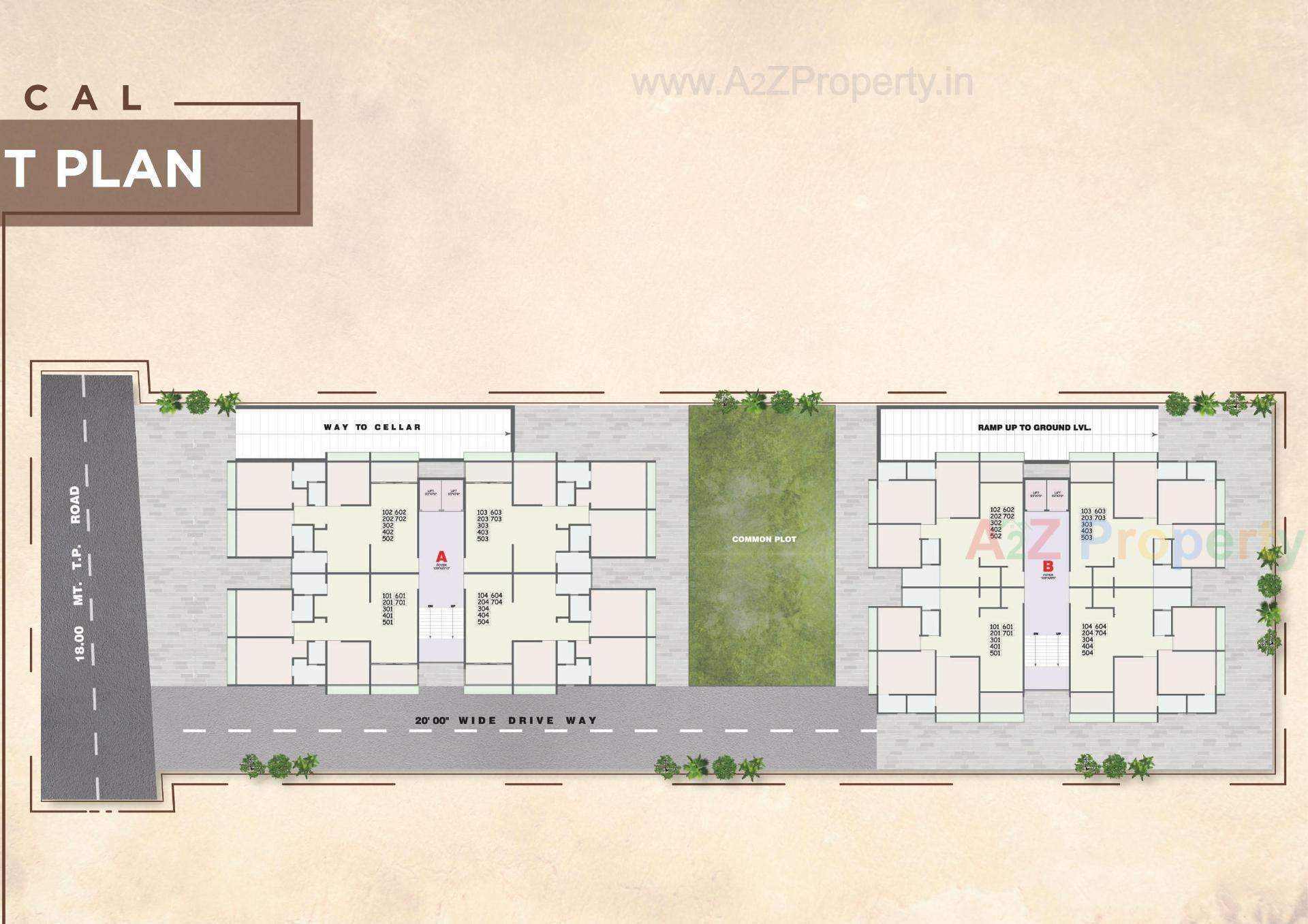 Layout of real estate project Casa Amplio located at Hanspura, Ahmedabad, Gujarat