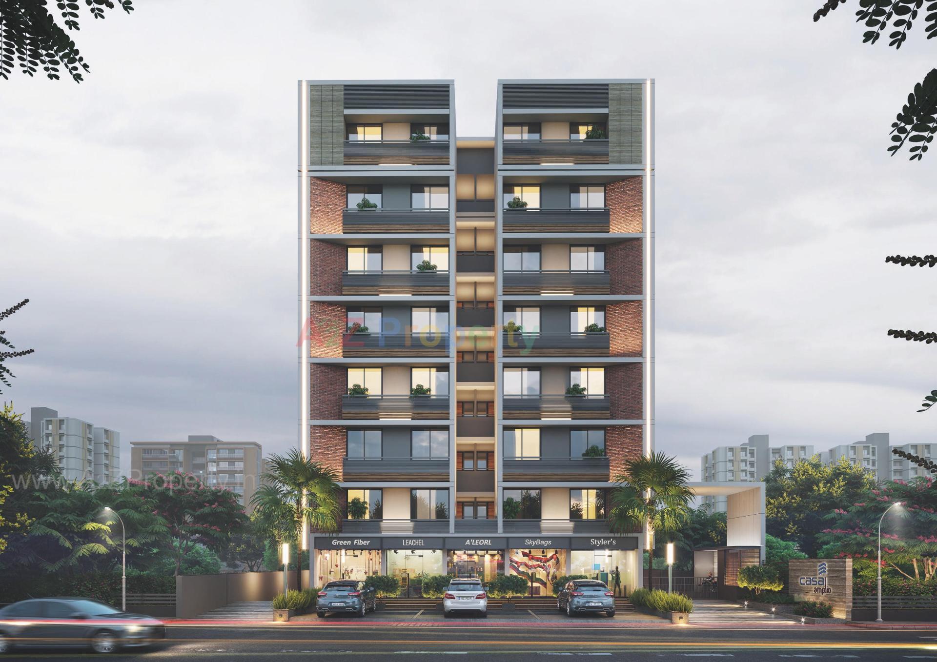 3D Elevation of real estate project Casa Amplio located at Hanspura, Ahmedabad, Gujarat