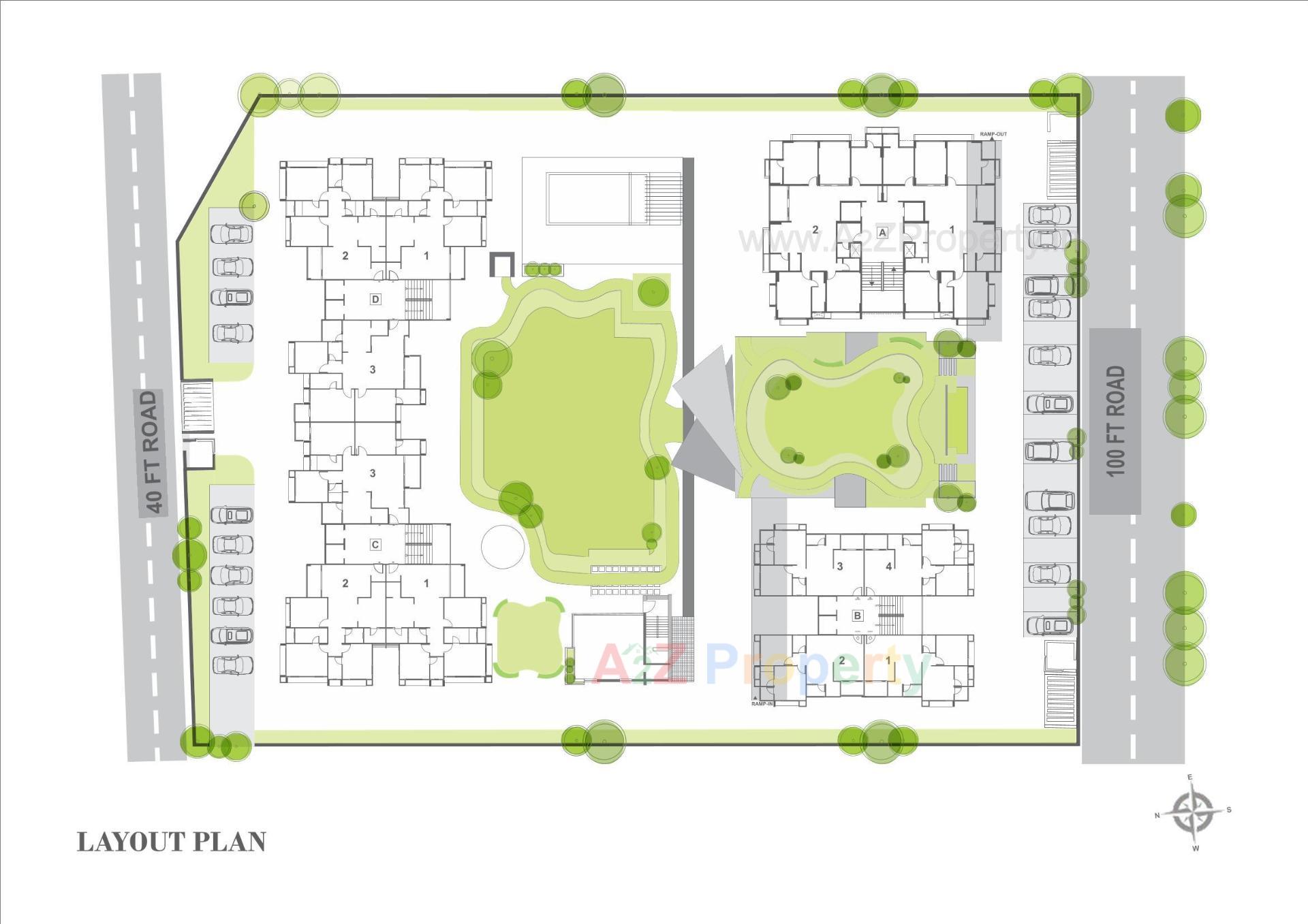 Layout of real estate project Casa Elite located at Dascroi, Ahmedabad, Gujarat