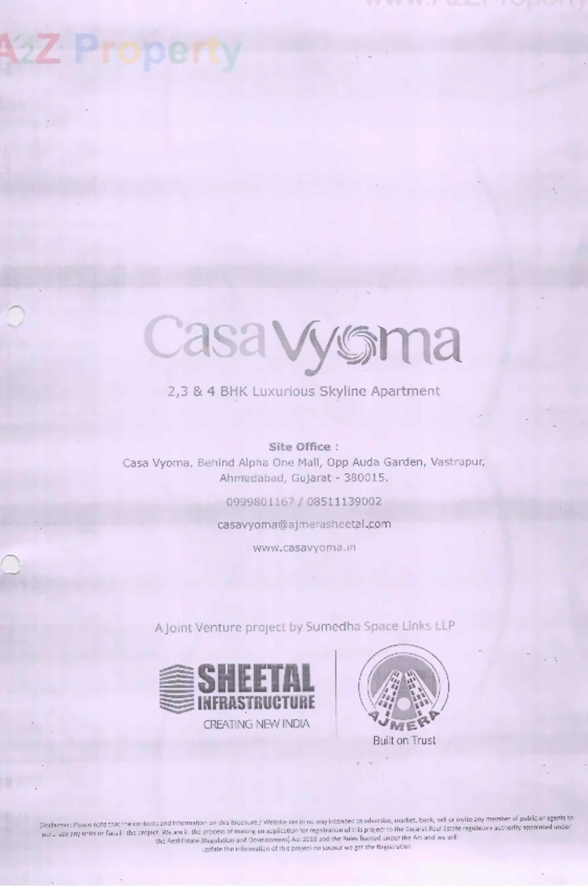  of real estate project Casa Vyoma located at City, Ahmedabad, Gujarat