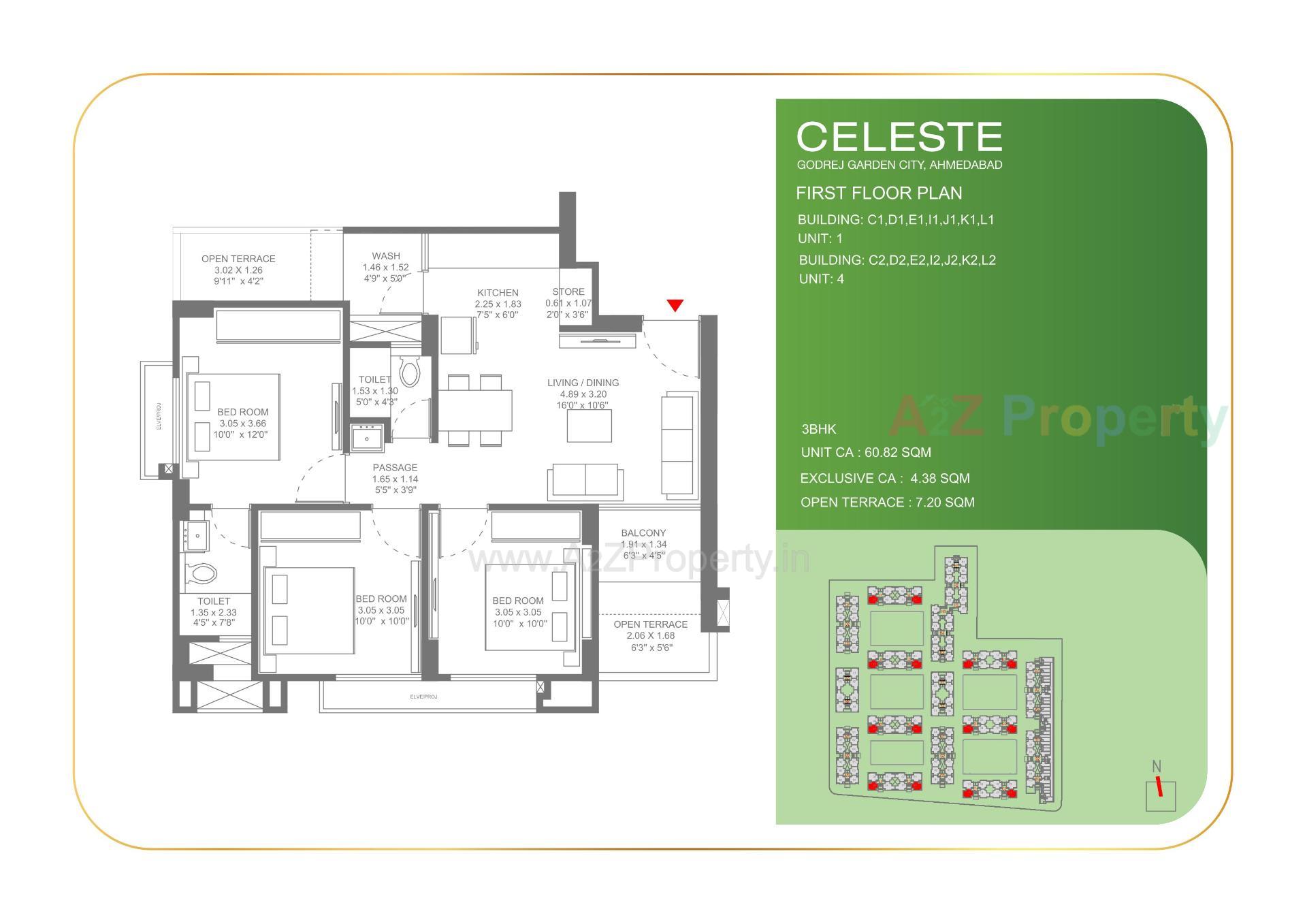 Layout of real estate project Celeste located at Jagatpur-chainpur-tragad, Ahmedabad, Gujarat