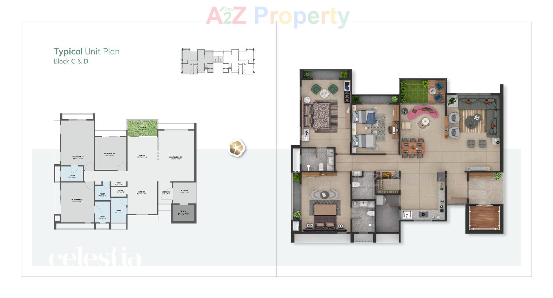 Layout of real estate project Celestia located at Vadaj, Ahmedabad, Gujarat