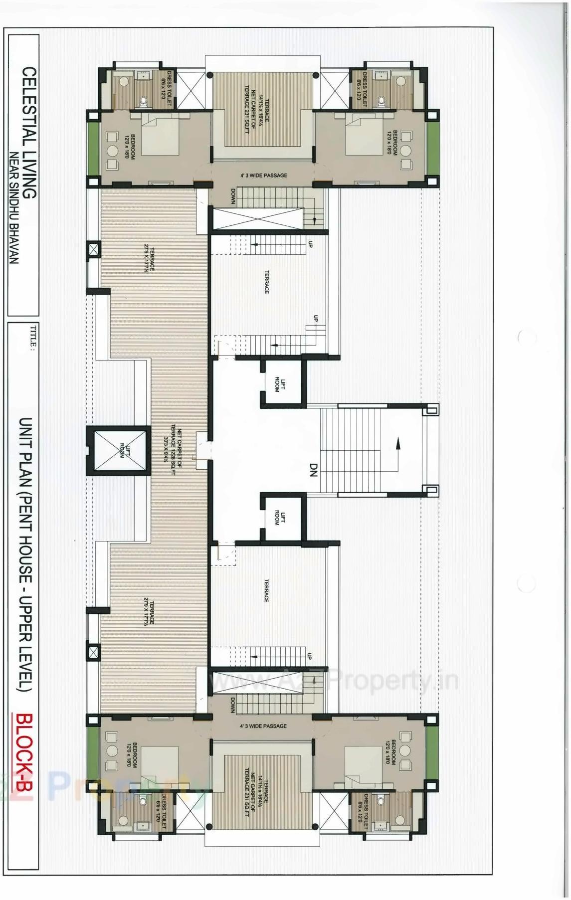 Layout of real estate project Celestial Living located at Thaltej, Ahmedabad, Gujarat