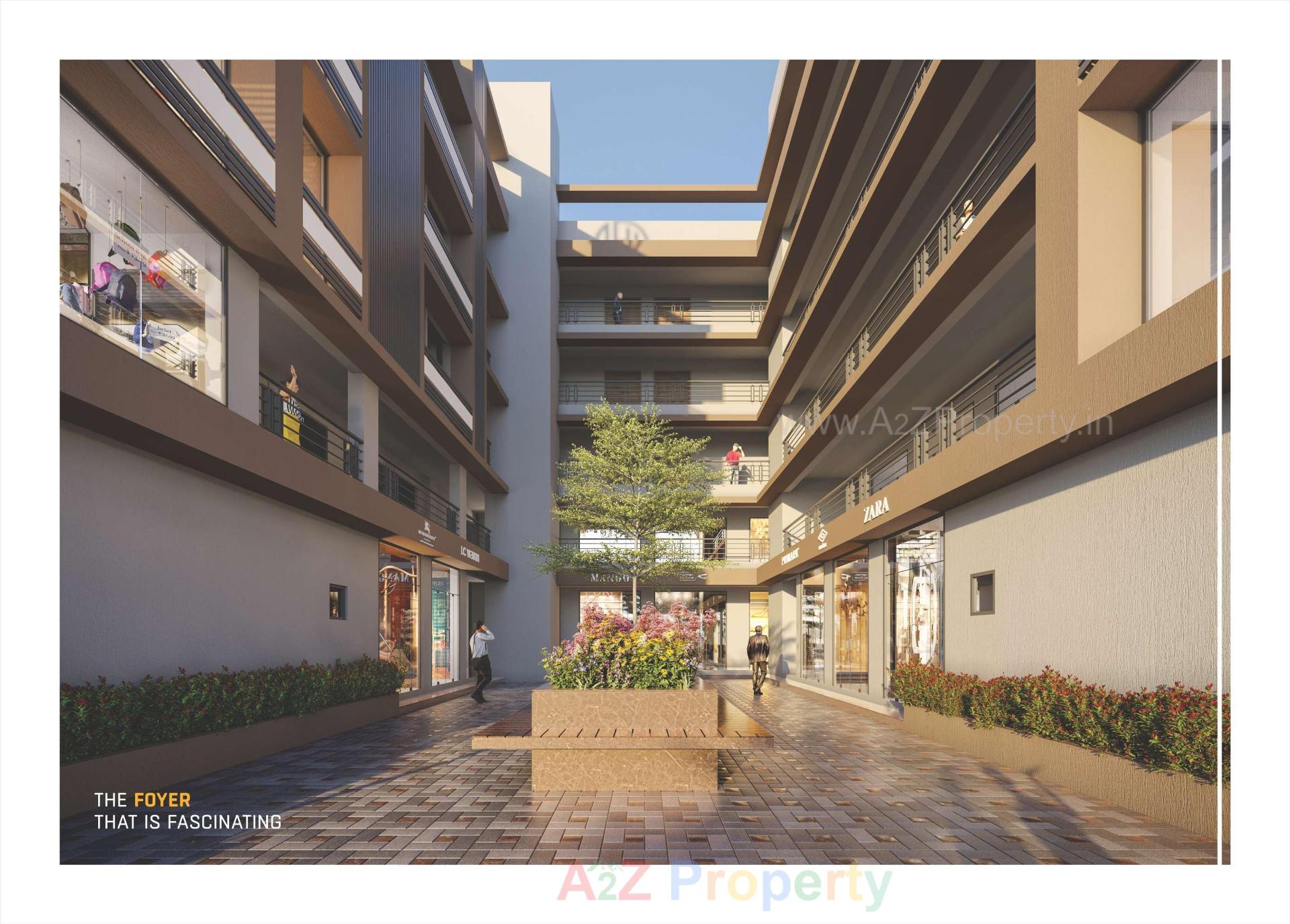 3D Elevation of real estate project Center One Arcade located at Kathwada, Ahmedabad, Gujarat