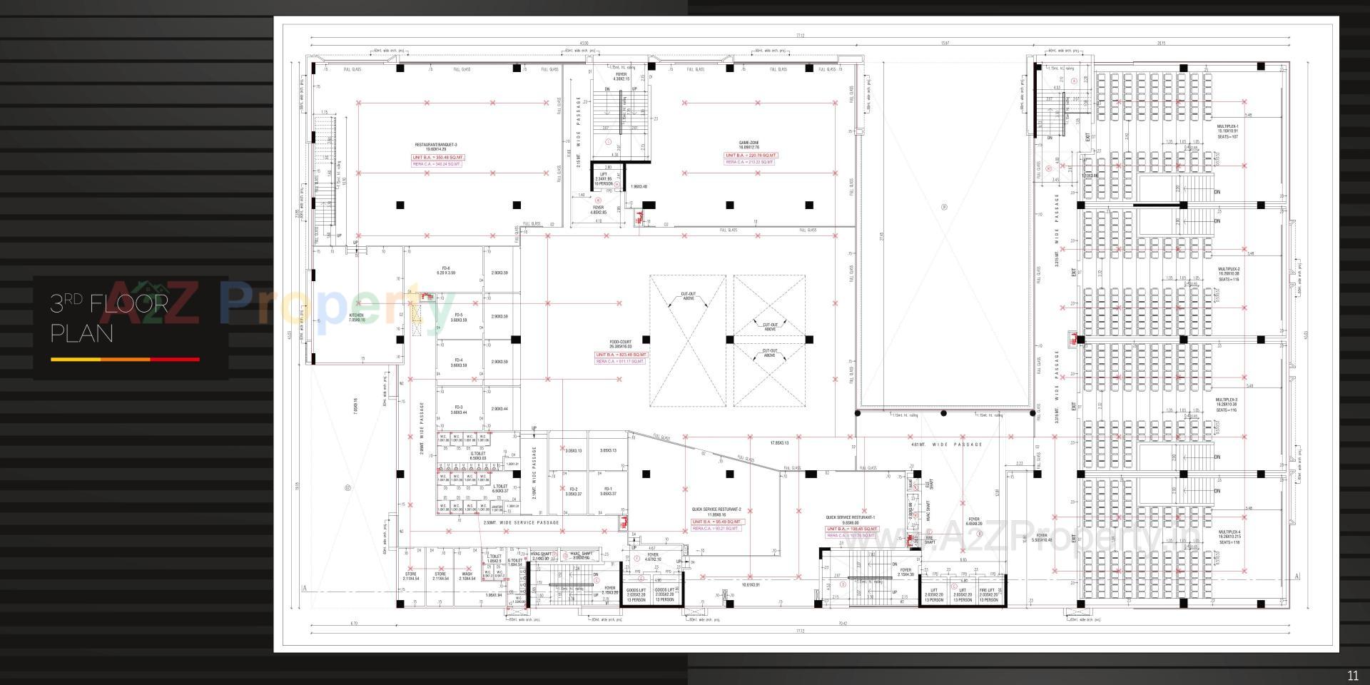 Layout of real estate project Center Point located at Khodiyar, Ahmedabad, Gujarat