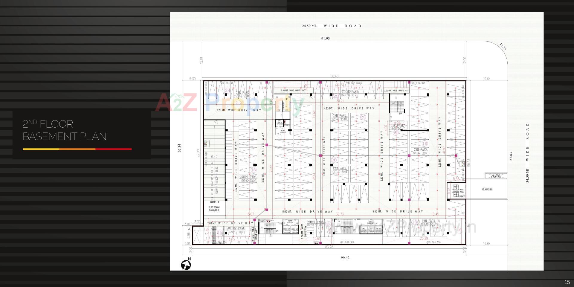 Layout of real estate project Center Point located at Khodiyar, Ahmedabad, Gujarat