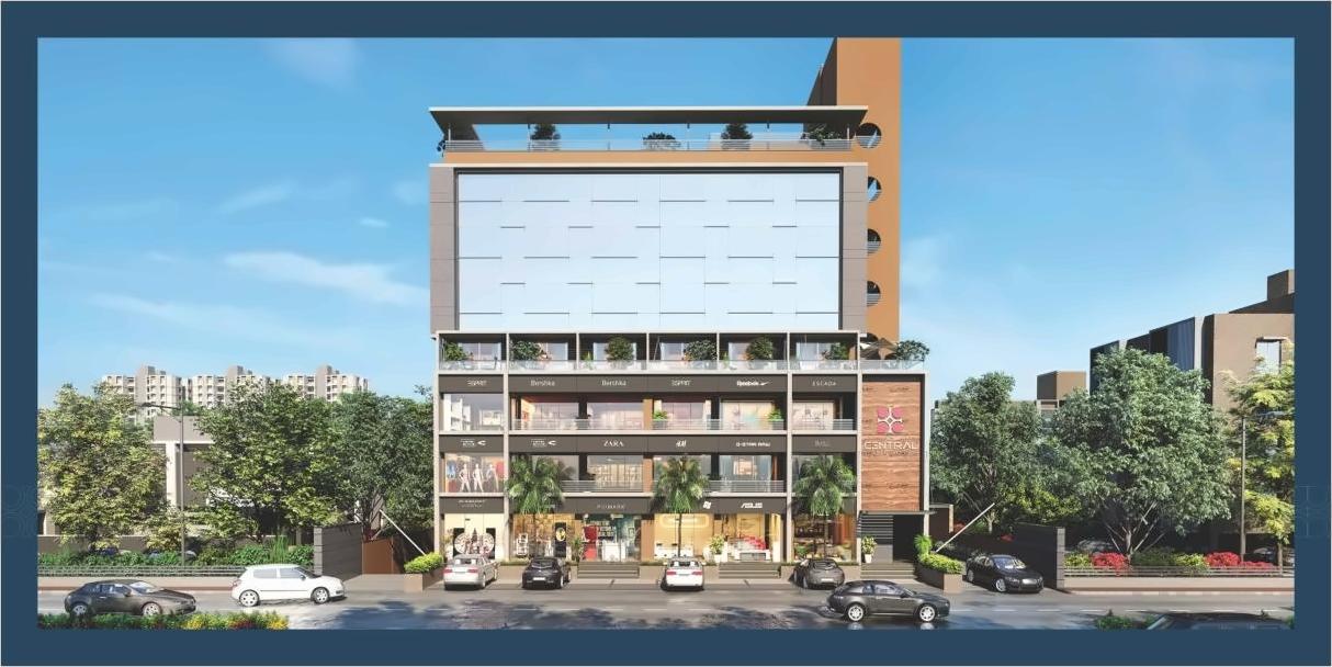 3D Elevation of real estate project Central Square located at Sabarmati, Ahmedabad, Gujarat