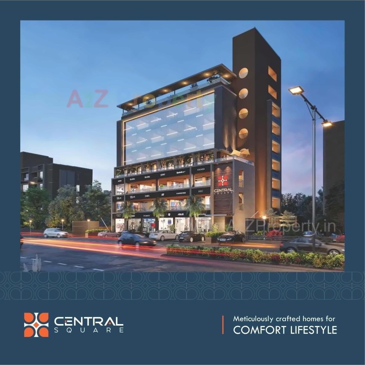 3D Elevation of real estate project Central Square located at Sabarmati, Ahmedabad, Gujarat