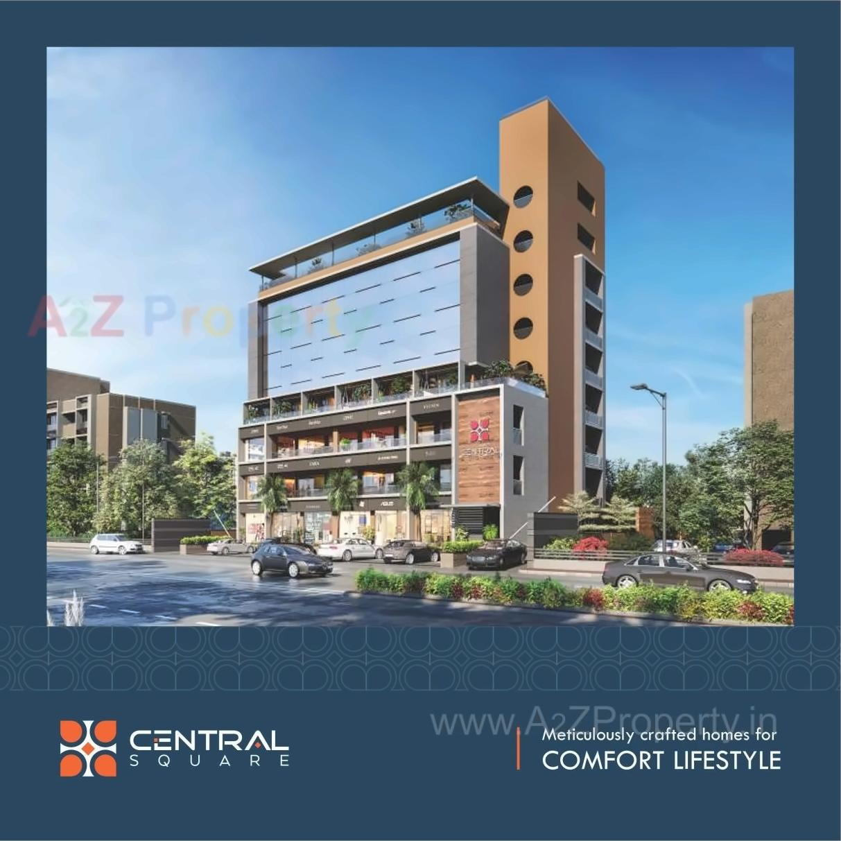 3D Elevation of real estate project Central Square located at Sabarmati, Ahmedabad, Gujarat
