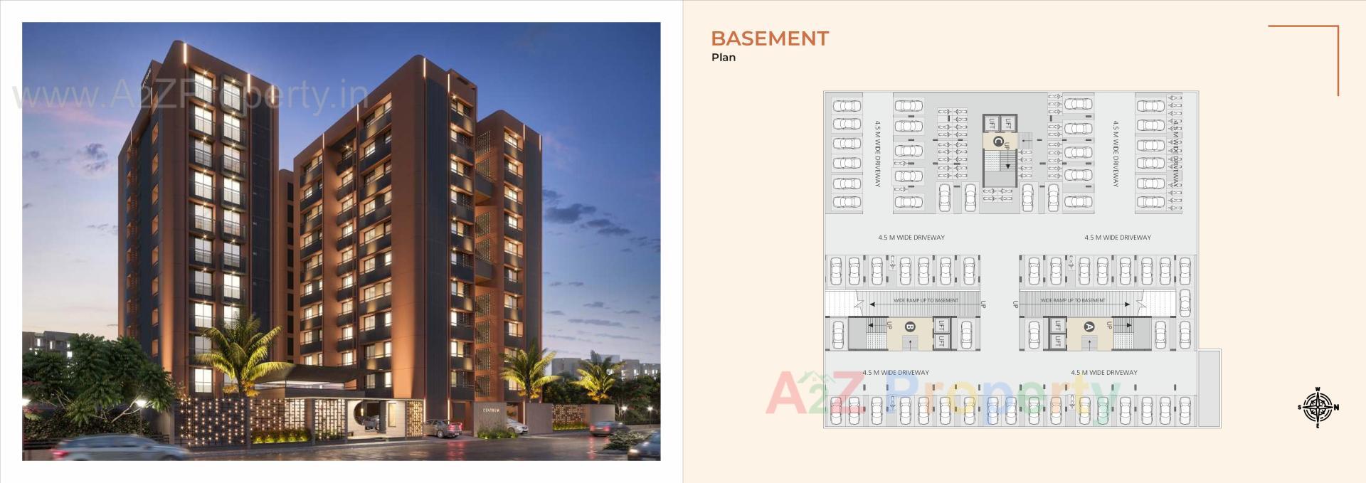 3D Elevation of real estate project Centrum By Sampad located at Motera, Ahmedabad, Gujarat