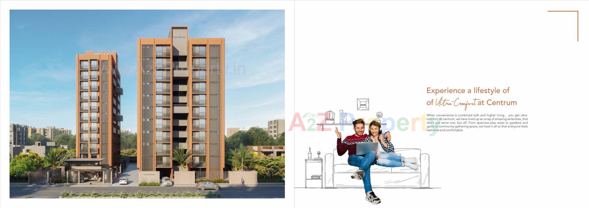 3D Elevation of real estate project Centrum By Sampad located at Motera, Ahmedabad, Gujarat