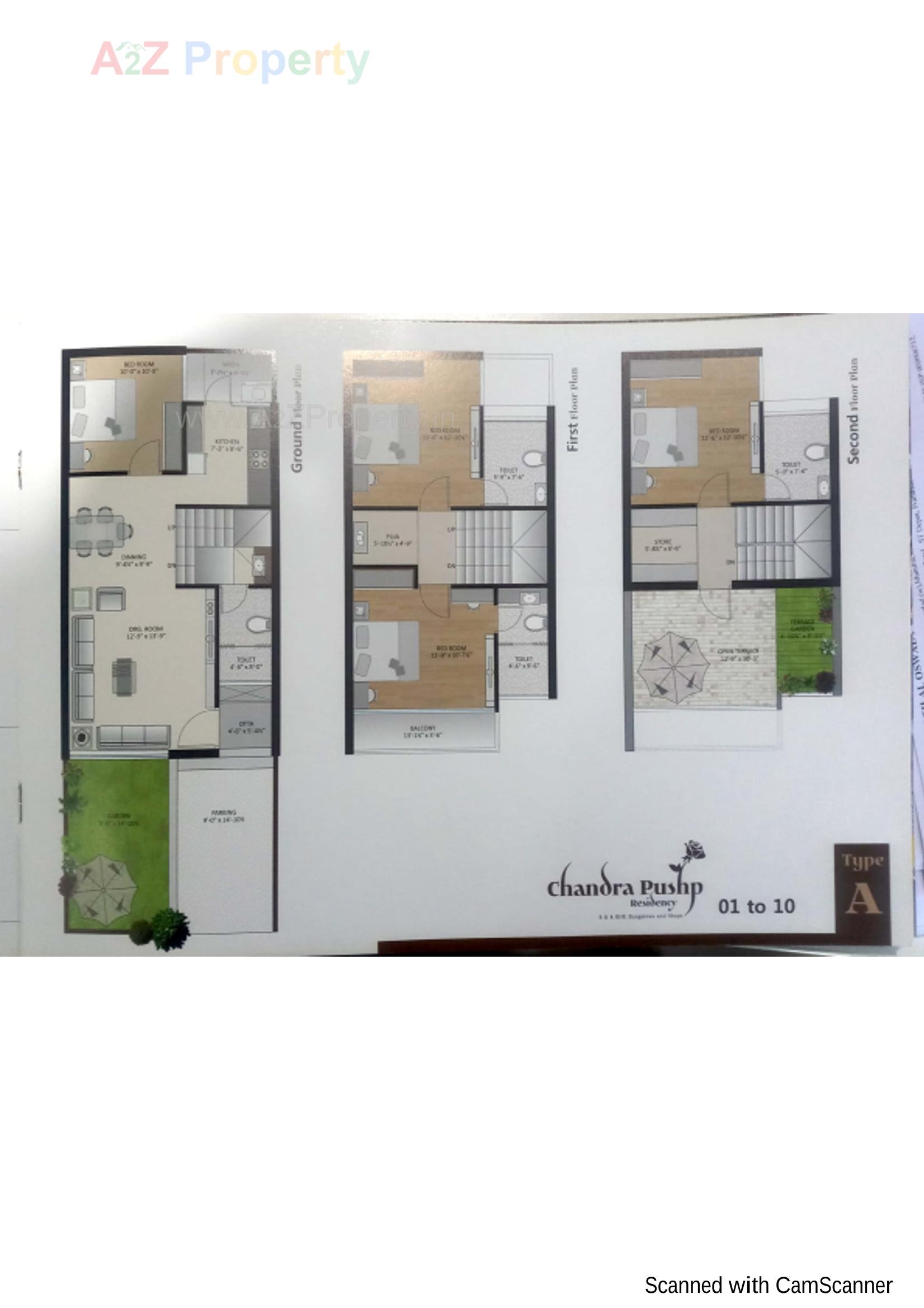 Layout of real estate project Chandra Pushp Residency located at Vanch, Ahmedabad, Gujarat