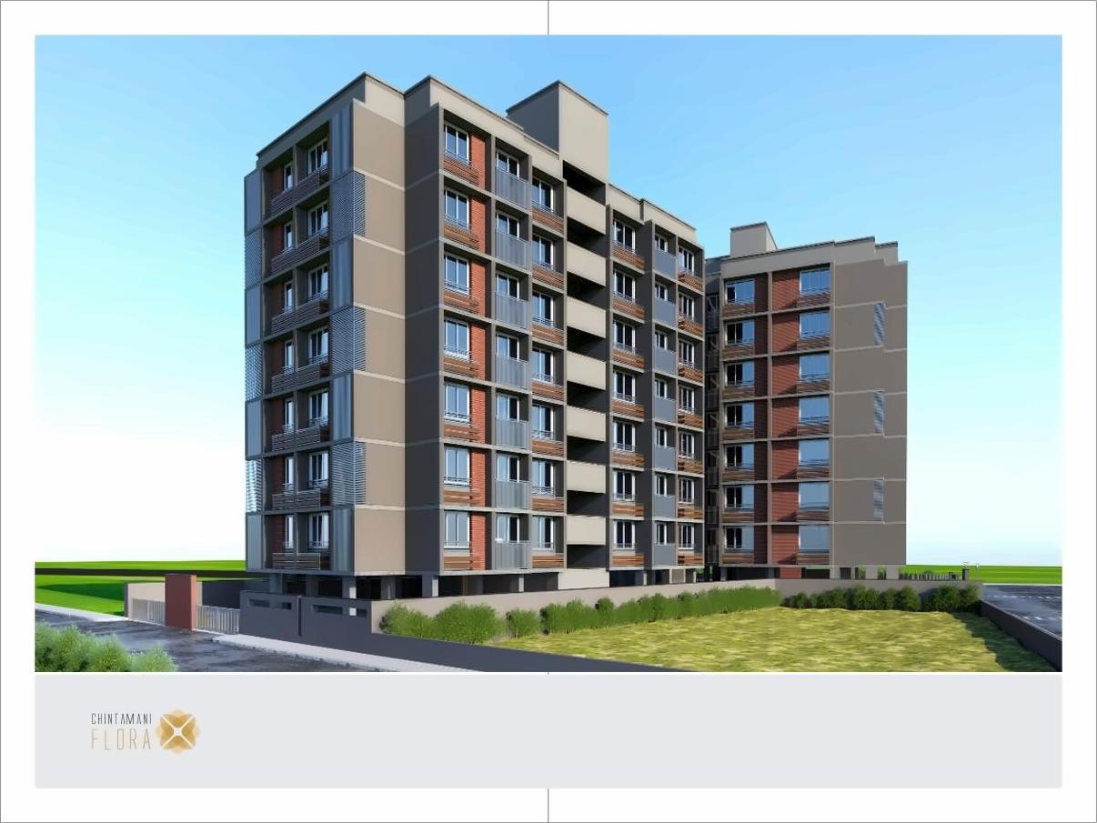 3D Elevation of real estate project Chintamani Flora located at Paldi, Ahmedabad, Gujarat