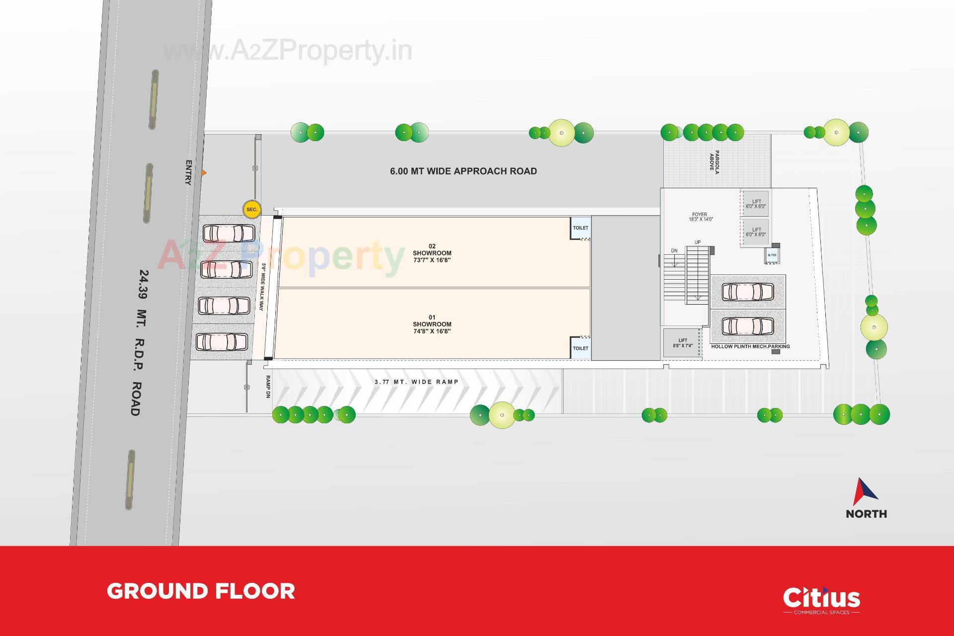 Layout of real estate project Citius  Spaces located at Shekhpur-khanpur-changispur, Ahmedabad, Gujarat