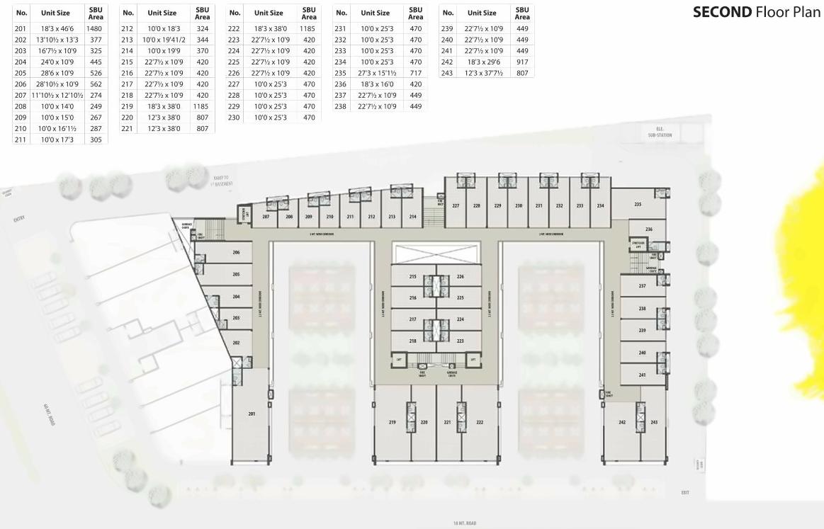 Layout of real estate project City Gate located at Thaltej, Ahmedabad, Gujarat