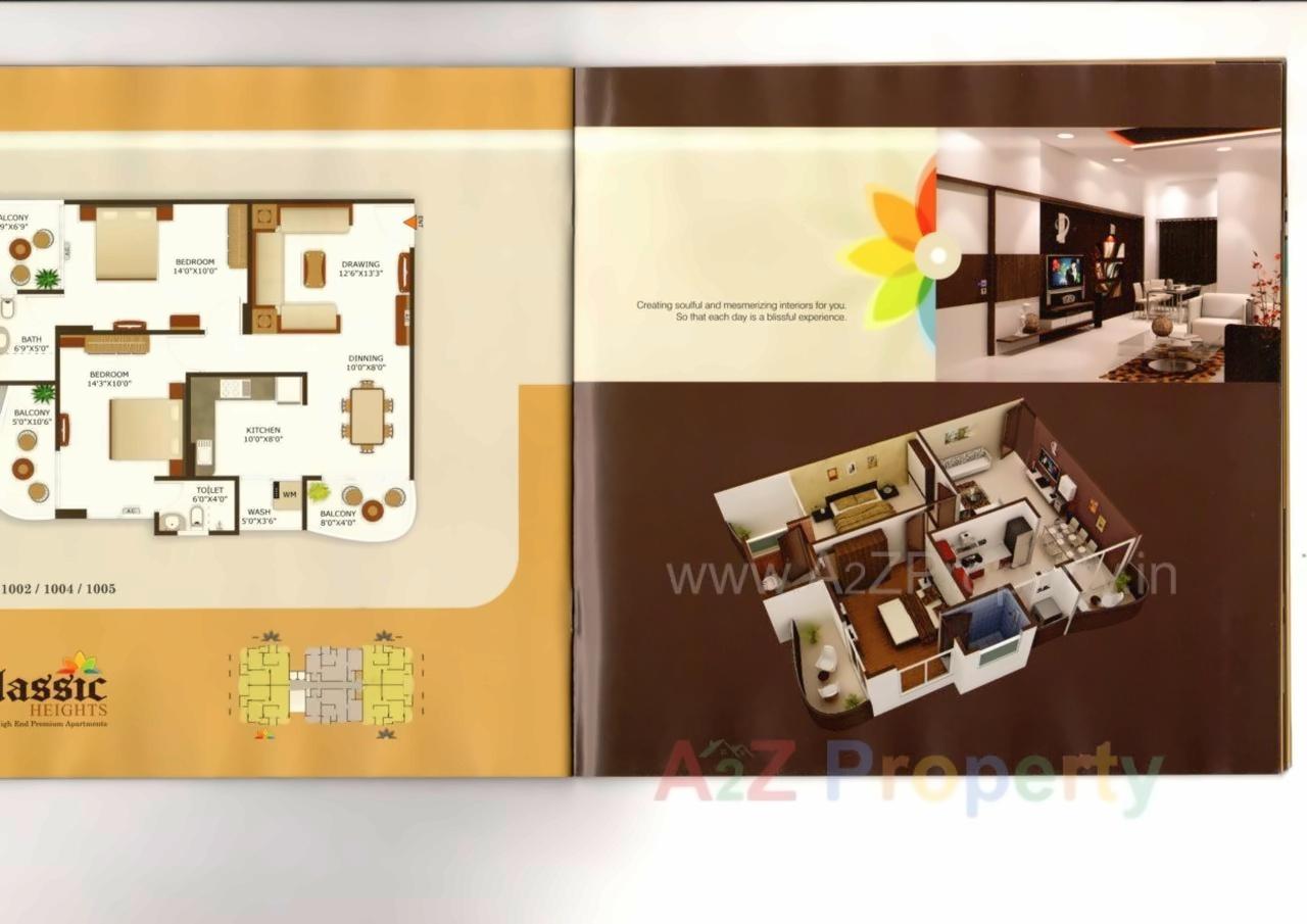Layout of real estate project Classic Heights located at Maktampura, Ahmedabad, Gujarat