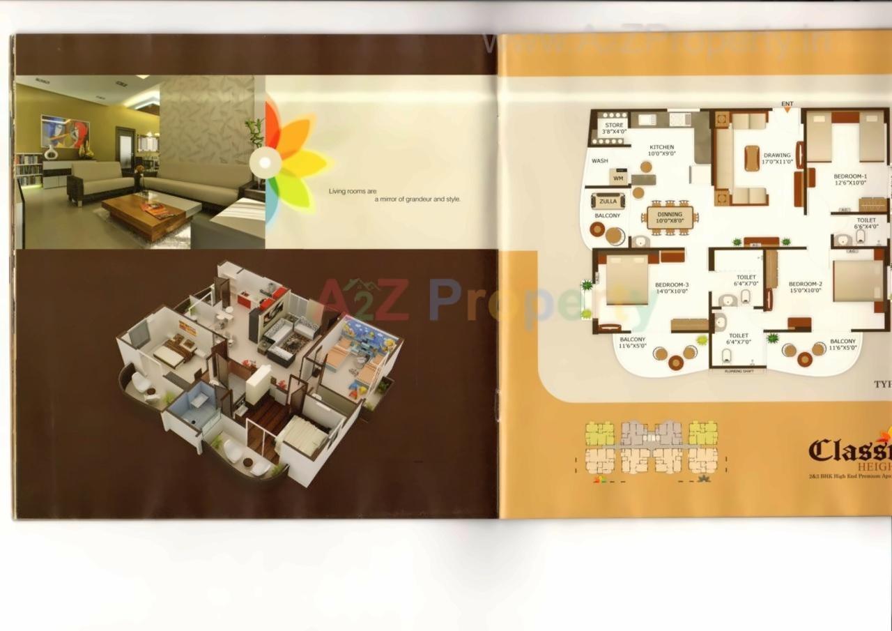 Layout of real estate project Classic Heights located at Maktampura, Ahmedabad, Gujarat