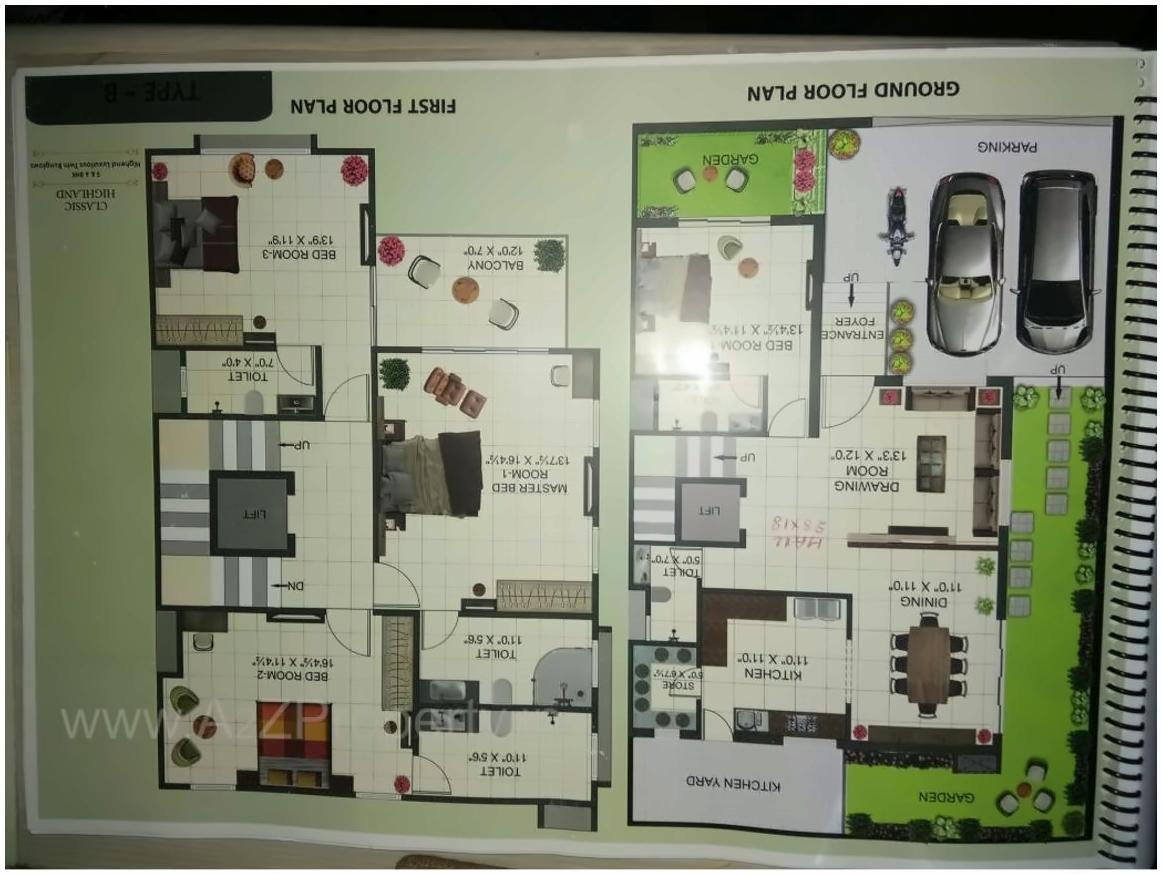 Layout of real estate project Classic Highland located at Makarba, Ahmedabad, Gujarat