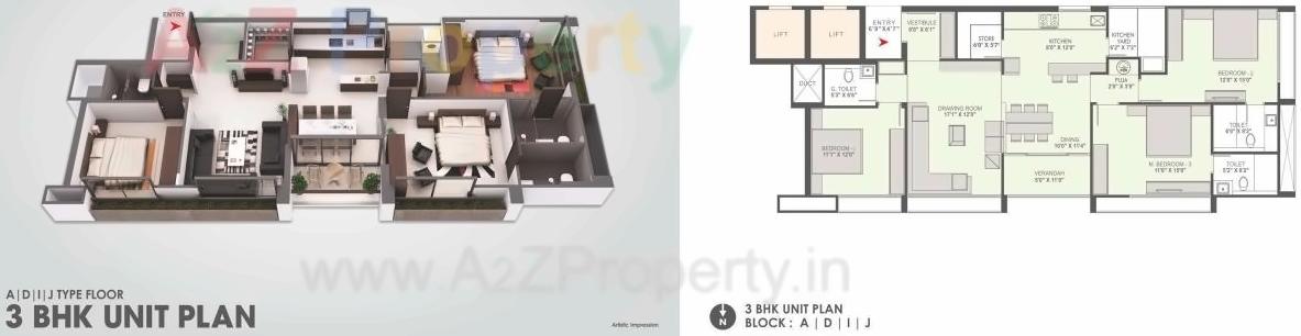 Layout of real estate project Cloud located at Ambawadi, Ahmedabad, Gujarat