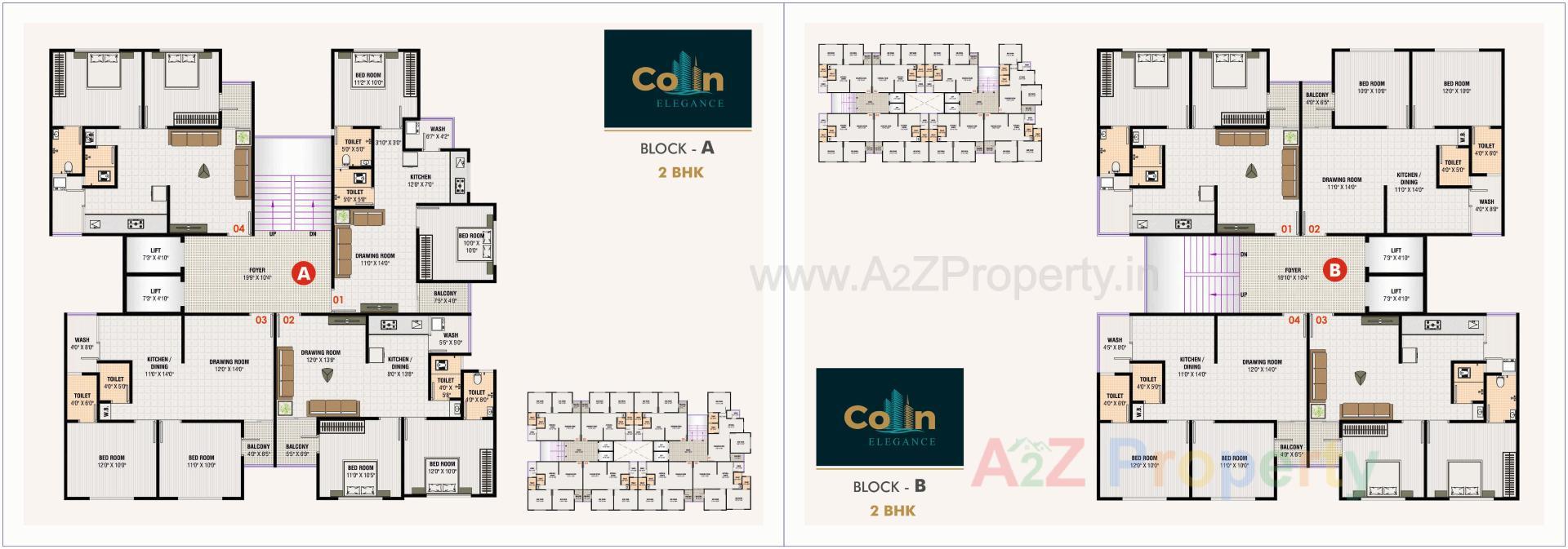 Layout of real estate project Colin Elegance located at Hanspura, Ahmedabad, Gujarat