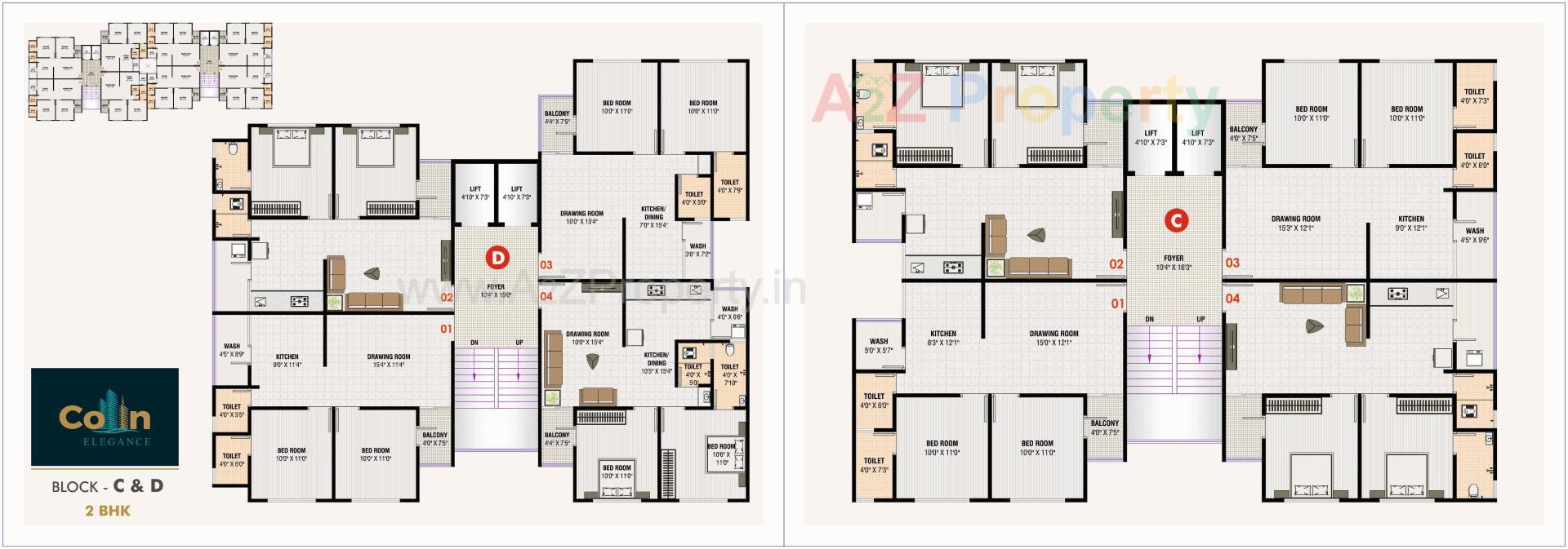 Layout of real estate project Colin Elegance located at Hanspura, Ahmedabad, Gujarat
