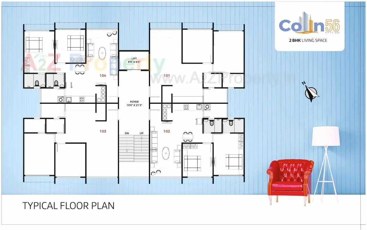 Layout of real estate project Colin located at Motera, Ahmedabad, Gujarat