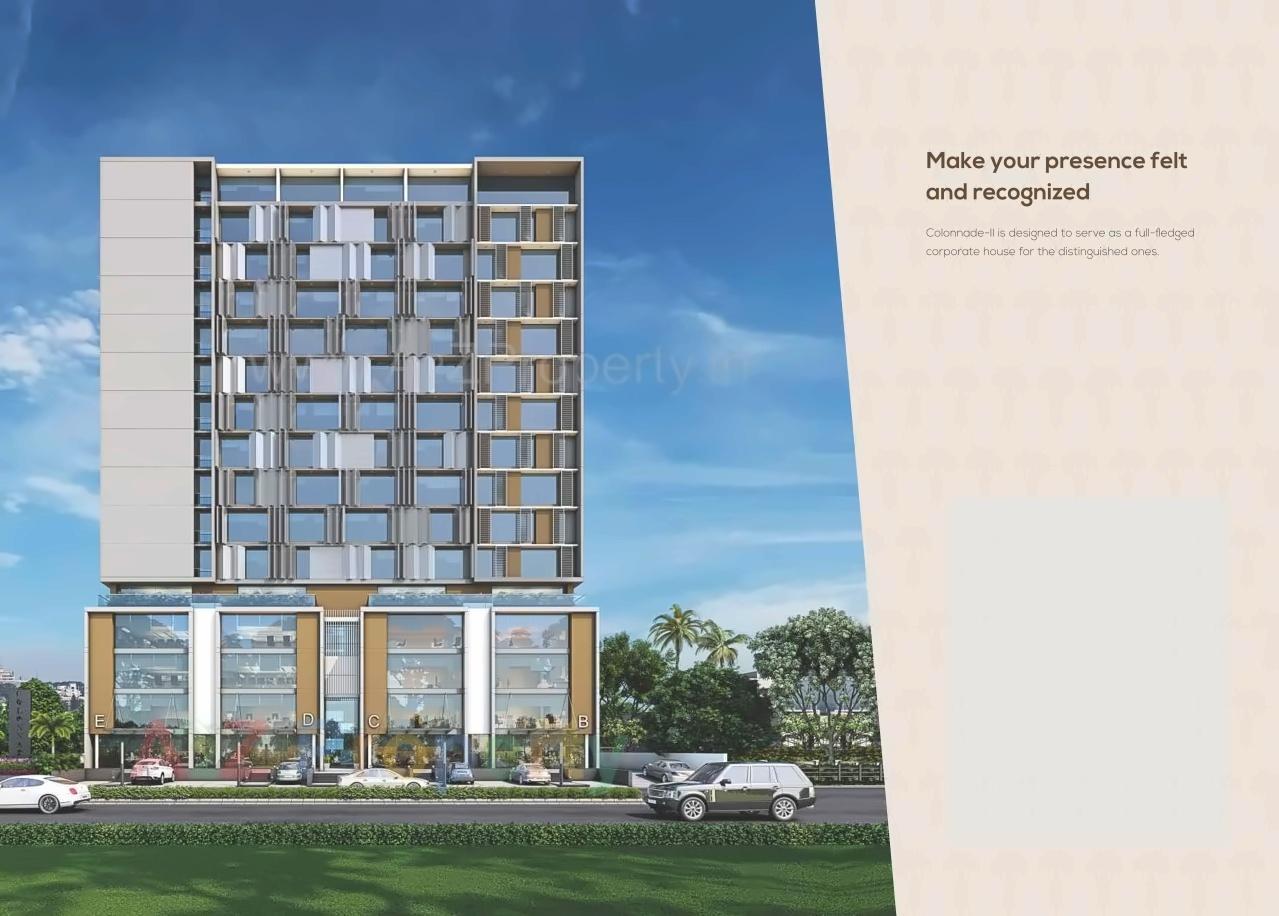 3D Elevation of real estate project Colonnade Ii located at Bodakdev, Ahmedabad, Gujarat