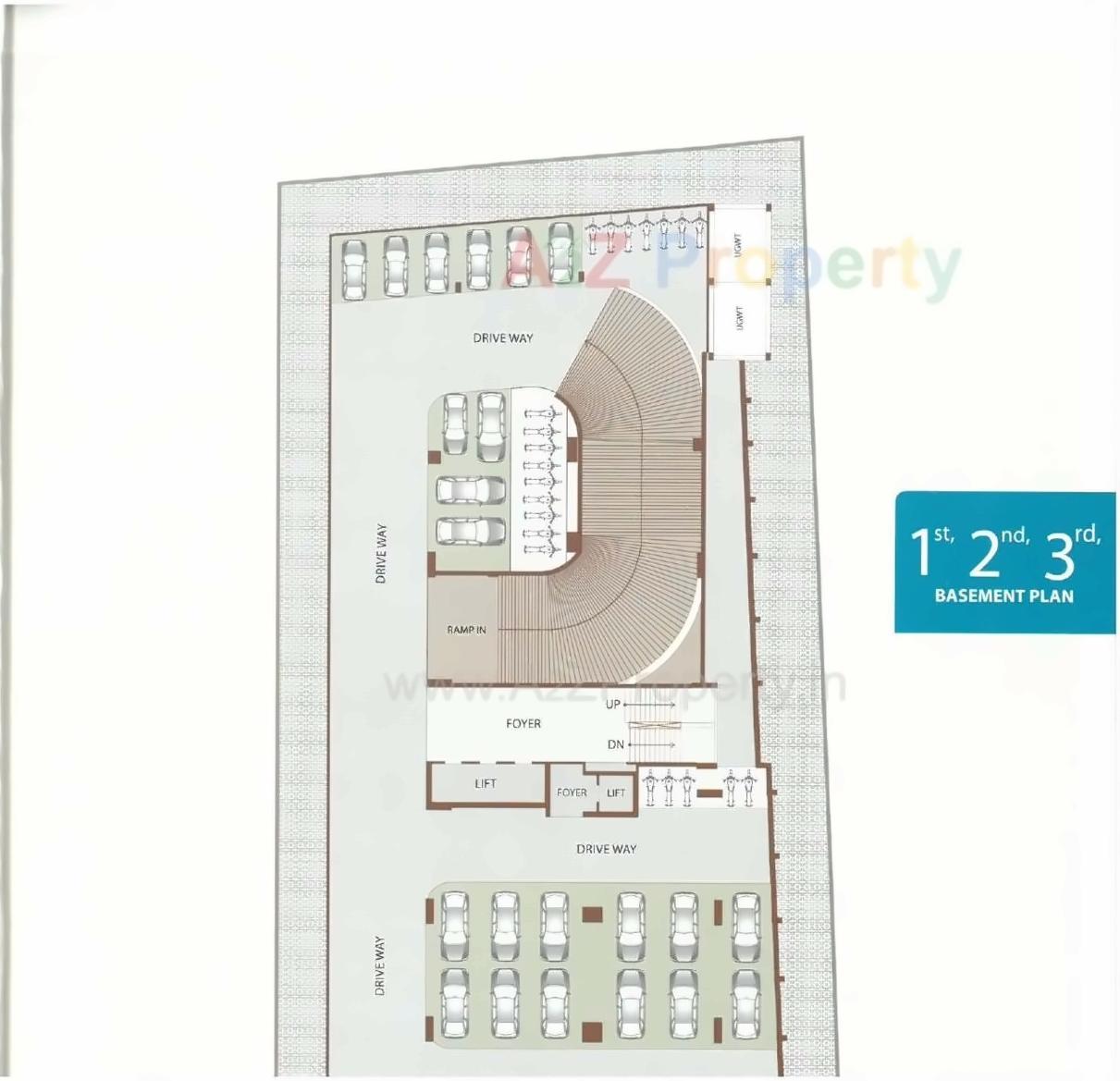 Layout of real estate project Colonnade located at Jodhpur, Ahmedabad, Gujarat
