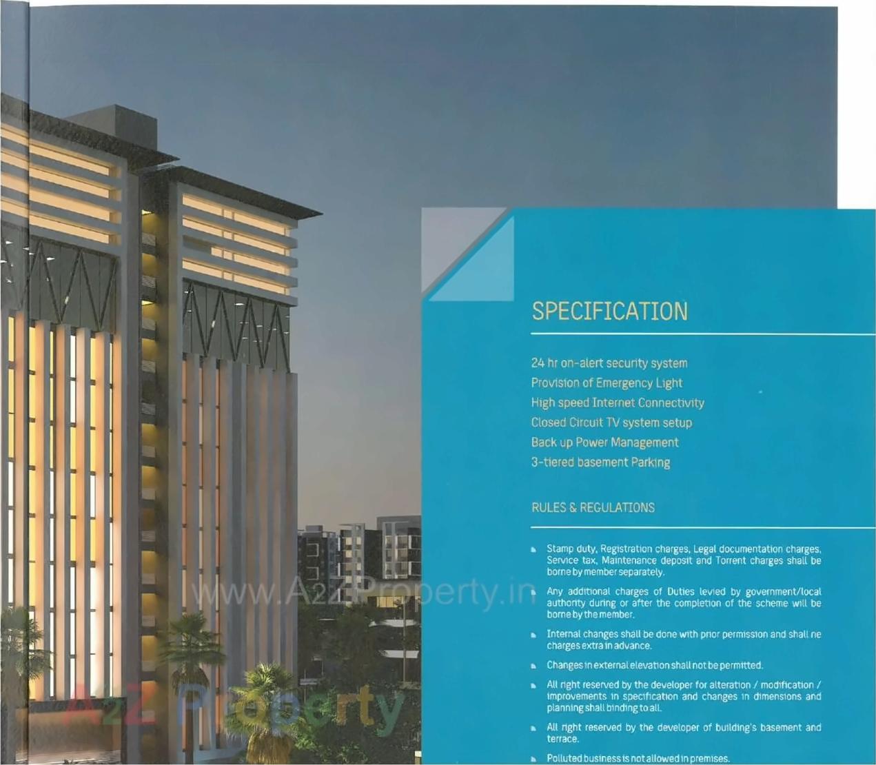 3D Elevation of real estate project Colonnade located at Jodhpur, Ahmedabad, Gujarat