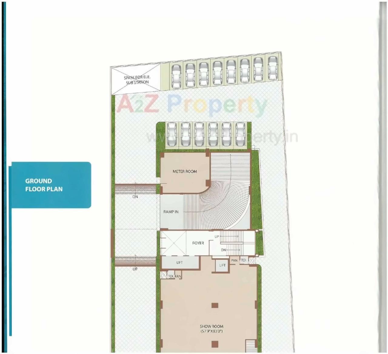 Layout of real estate project Colonnade located at Jodhpur, Ahmedabad, Gujarat