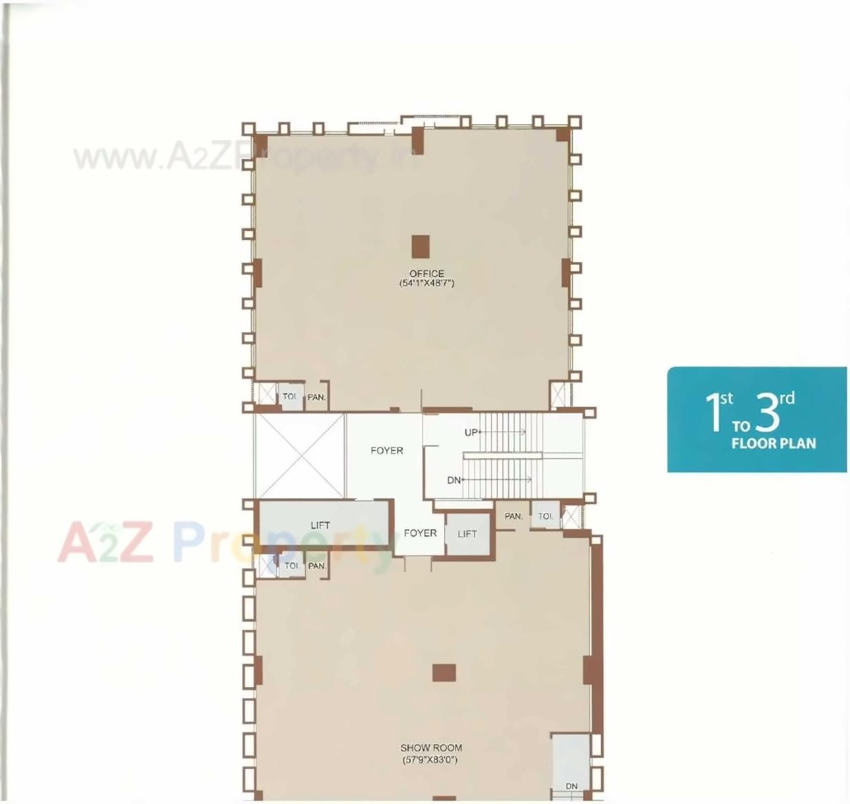 Layout of real estate project Colonnade located at Jodhpur, Ahmedabad, Gujarat