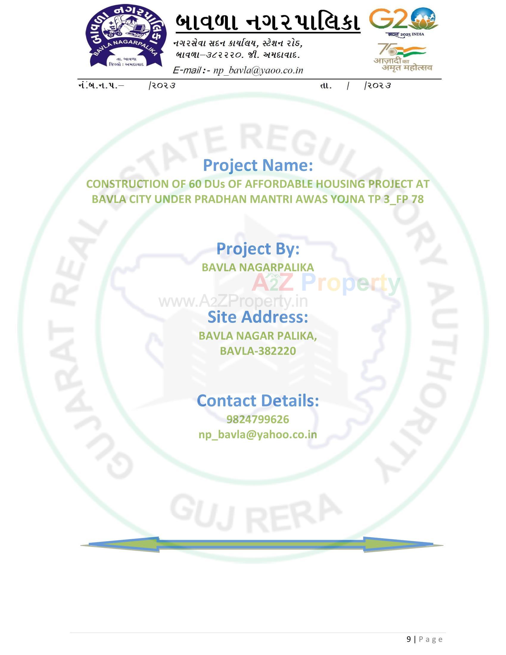  of real estate project Construction Of 60 Dus Of Affordable Housing Project At Bavla City Under Pradhan Mantri Awas Yojna Tp 3_fp located at Bavla, Ahmedabad, Gujarat