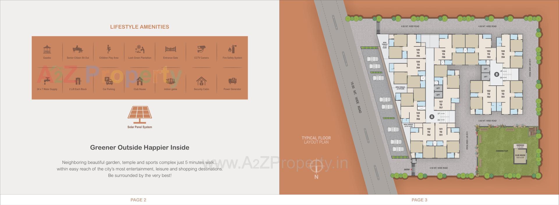 Layout of real estate project Copper Stone Heights located at Hanspura, Ahmedabad, Gujarat