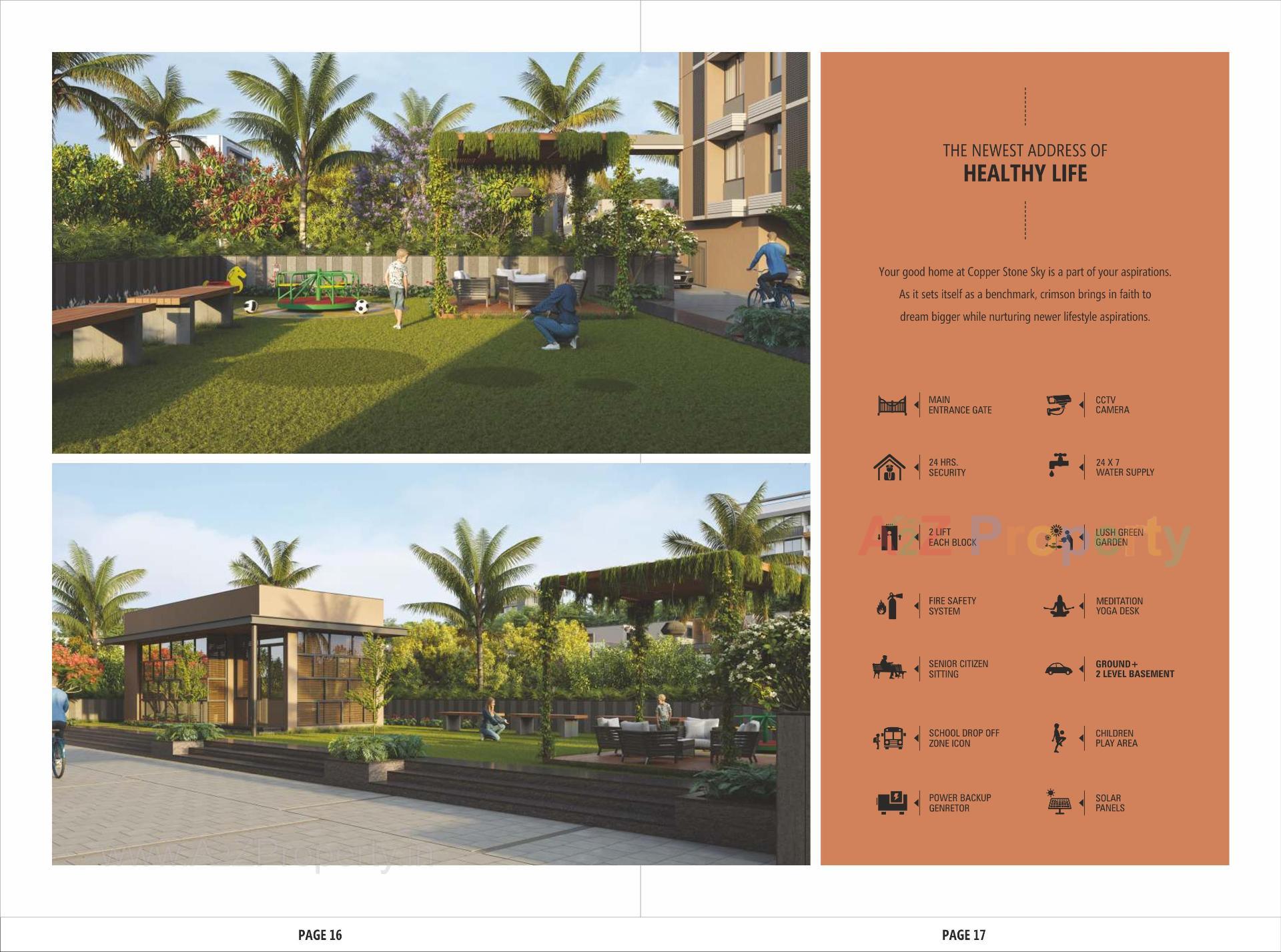 3D Elevation of real estate project Copper Stone Sky located at Billasiya, Ahmedabad, Gujarat