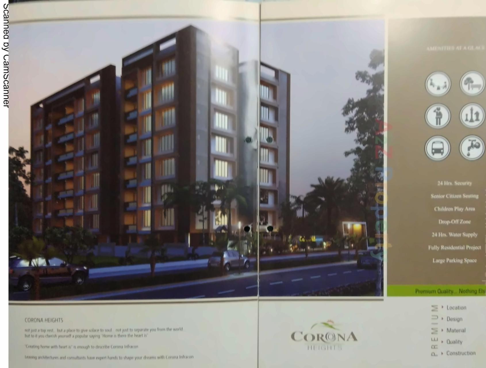 3D Elevation of real estate project Corona Heights located at Nikol, Ahmedabad, Gujarat