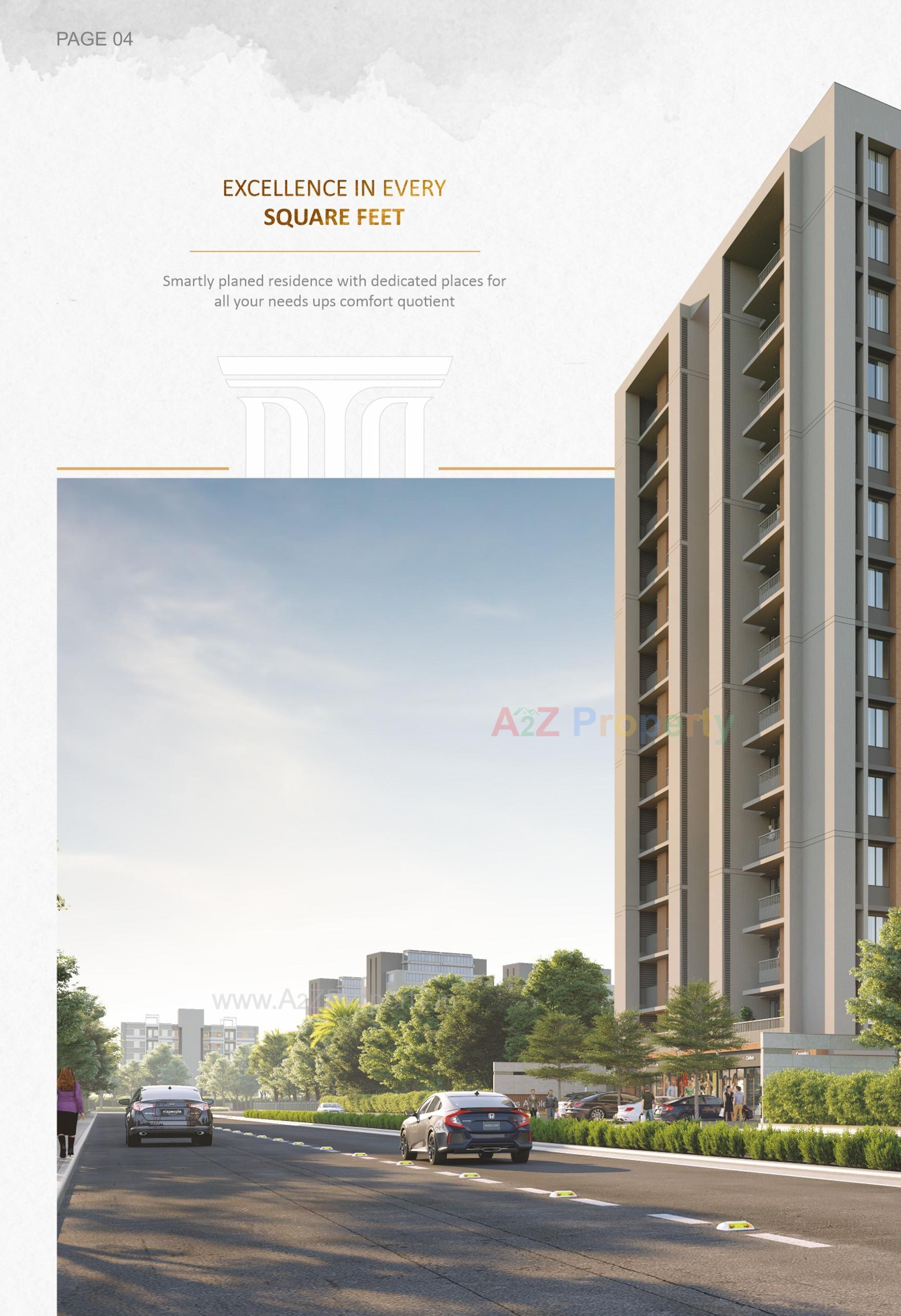 3D Elevation of real estate project Corus Ample located at Sola, Ahmedabad, Gujarat