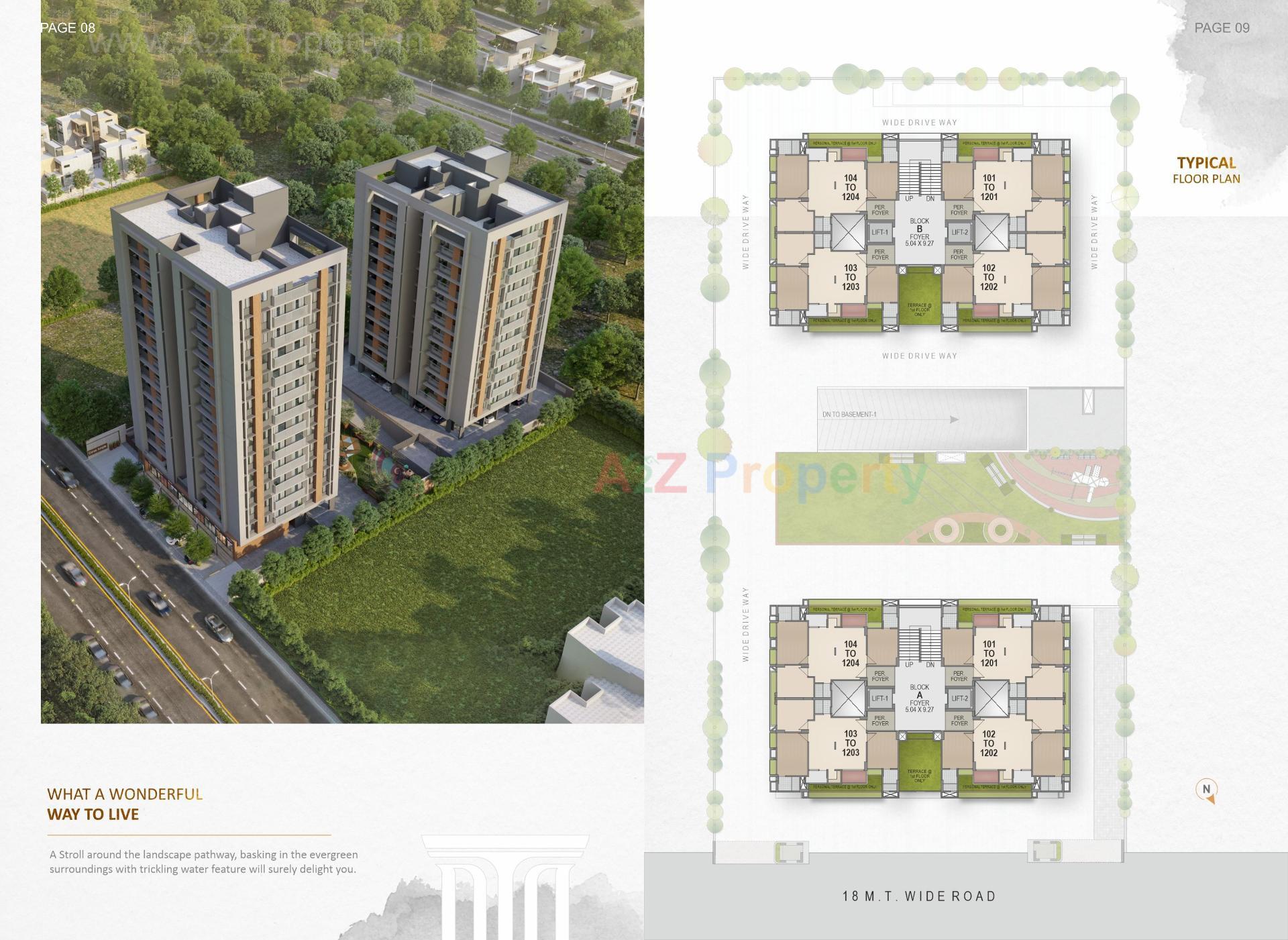 Layout of real estate project Corus Ample located at Sola, Ahmedabad, Gujarat
