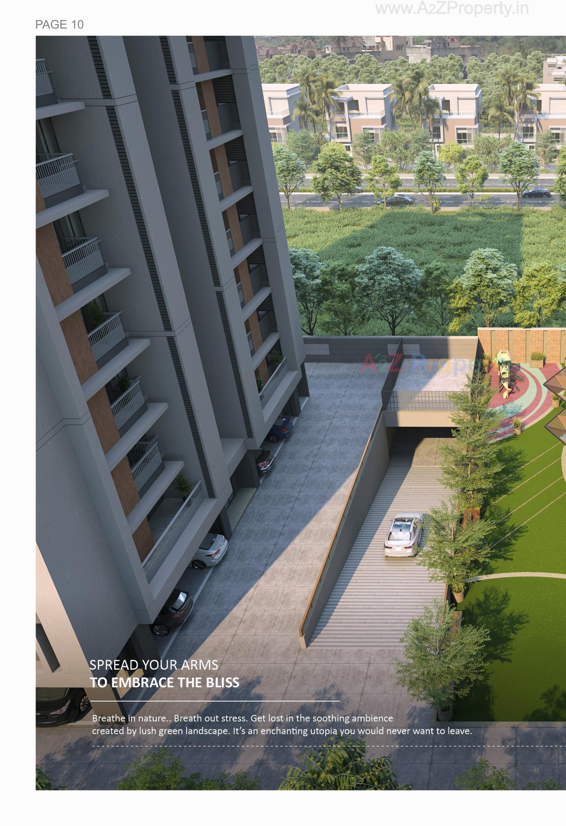 3D Elevation of real estate project Corus Ample located at Sola, Ahmedabad, Gujarat