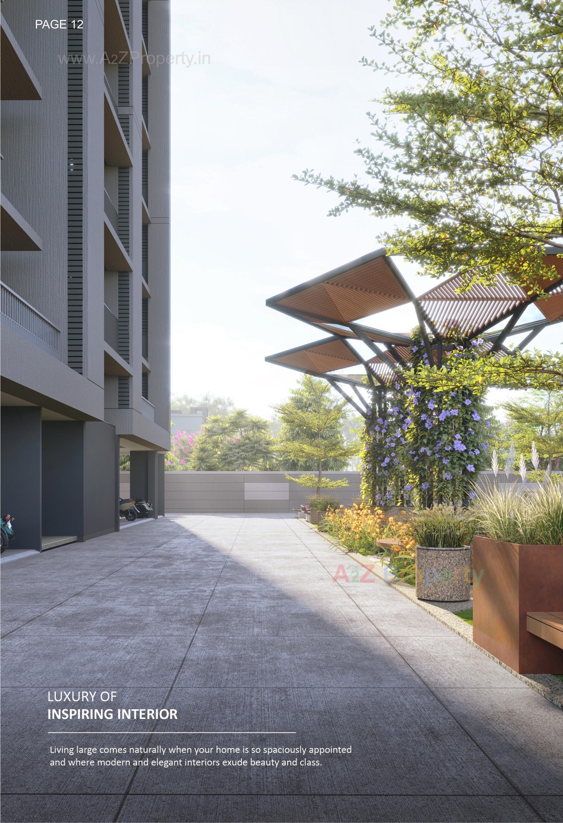 3D Elevation of real estate project Corus Ample located at Sola, Ahmedabad, Gujarat