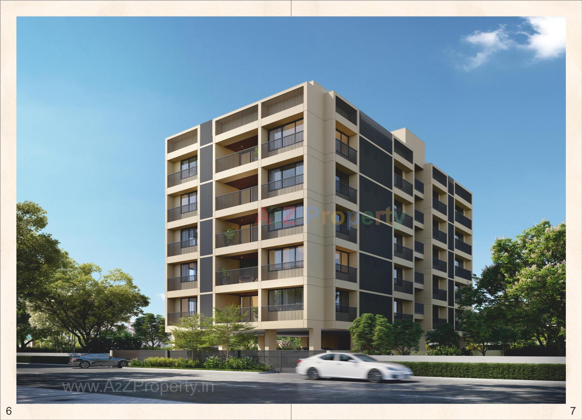 3D Elevation of real estate project Corus Dreams located at Manipur, Ahmedabad, Gujarat