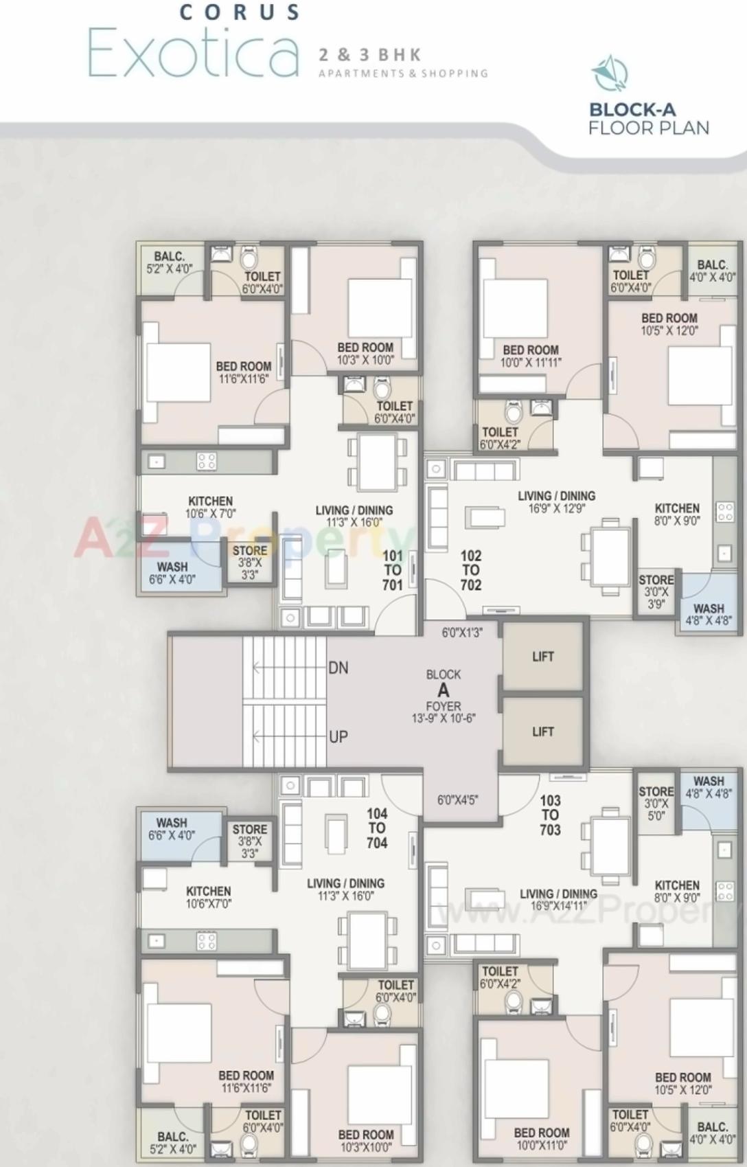 Layout of real estate project Corus Exotica located at Chandlodiya, Ahmedabad, Gujarat